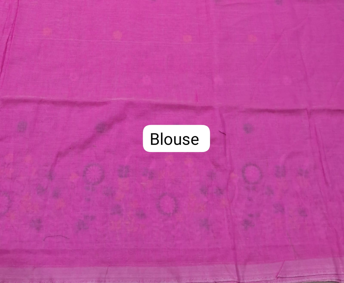 Pink Khadhi Cotton Saree blouse