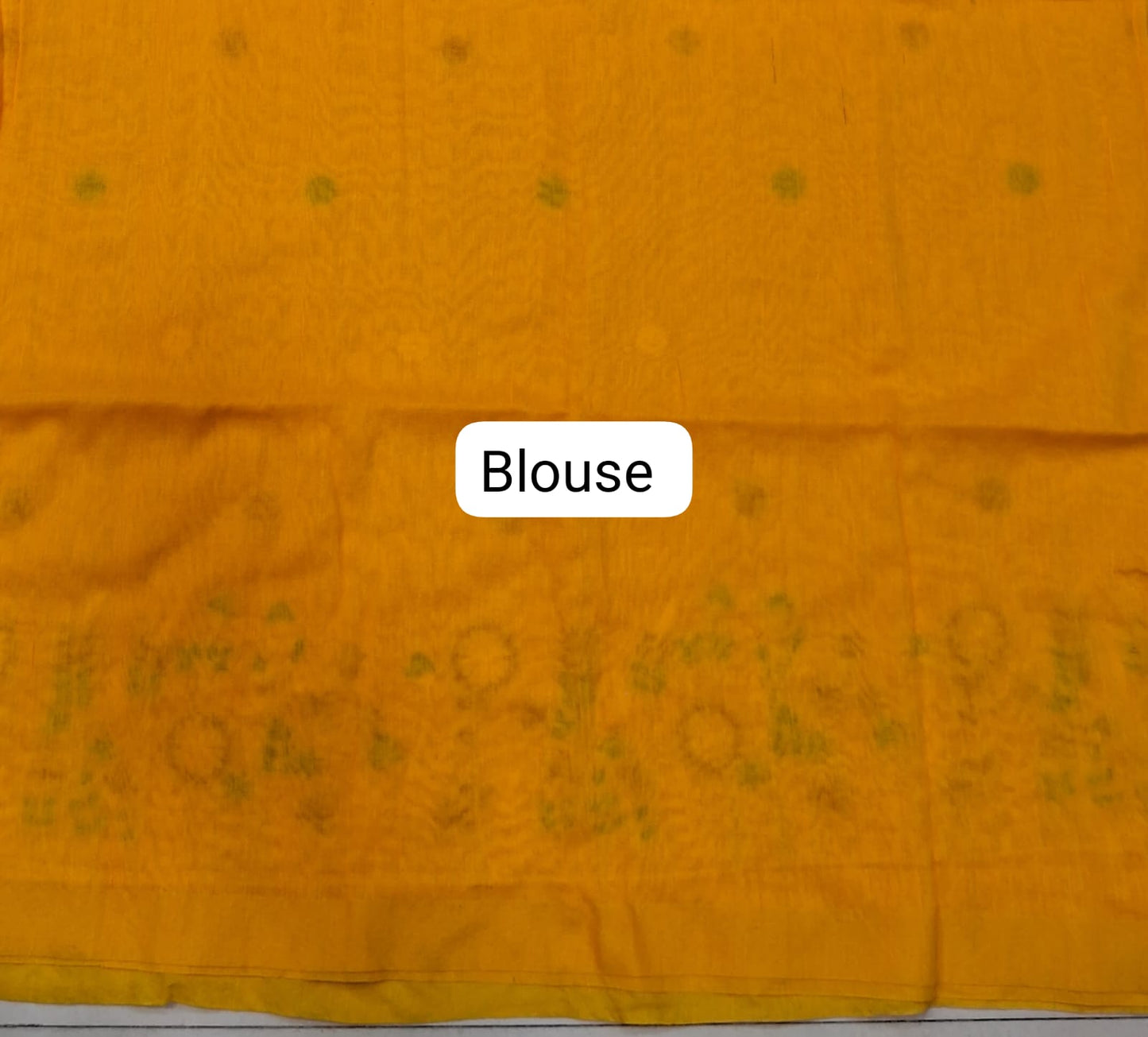 Yellow Khadhi Cotton Saree Blouse