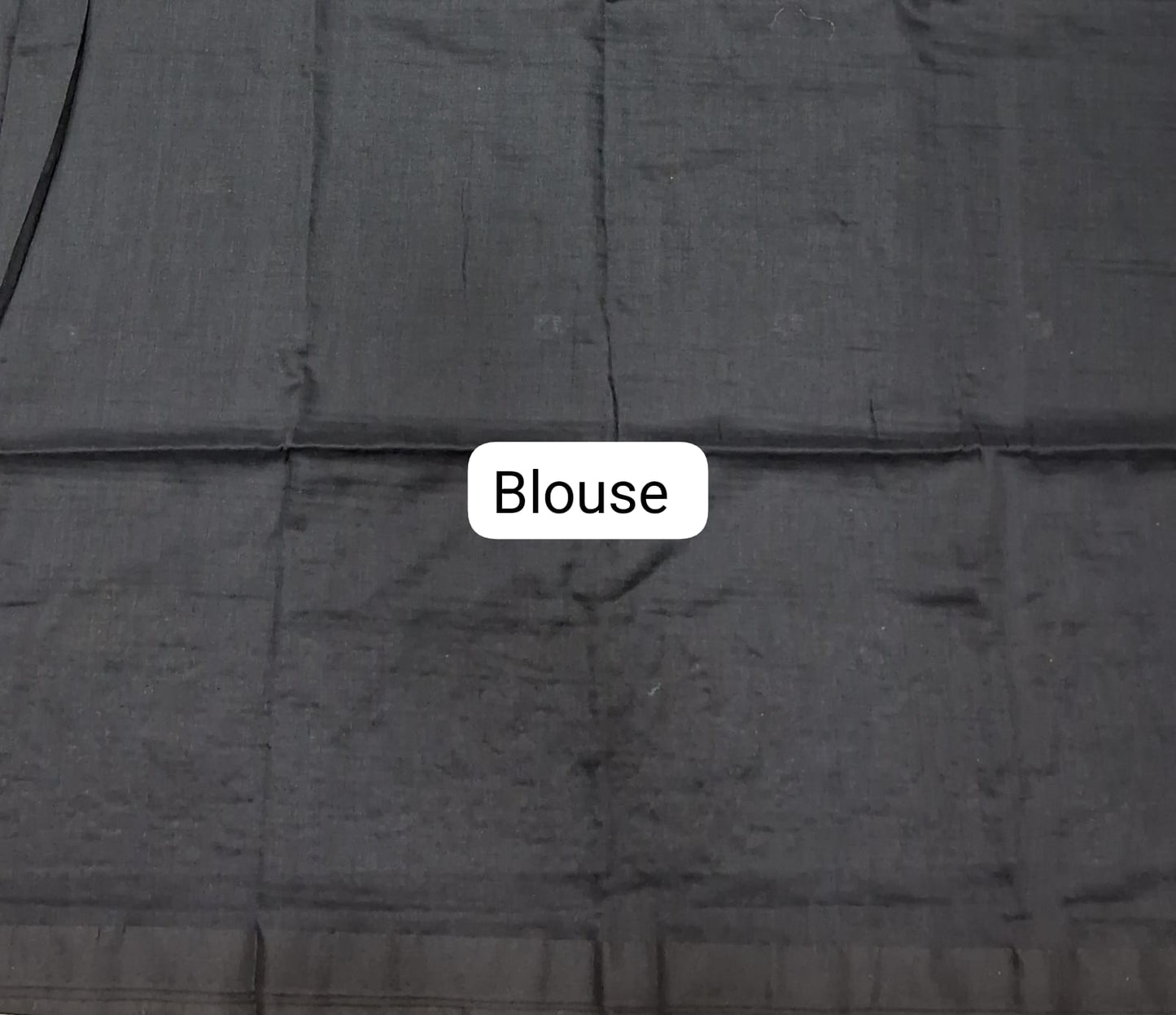 Black Khadhi Cotton Saree Blouse