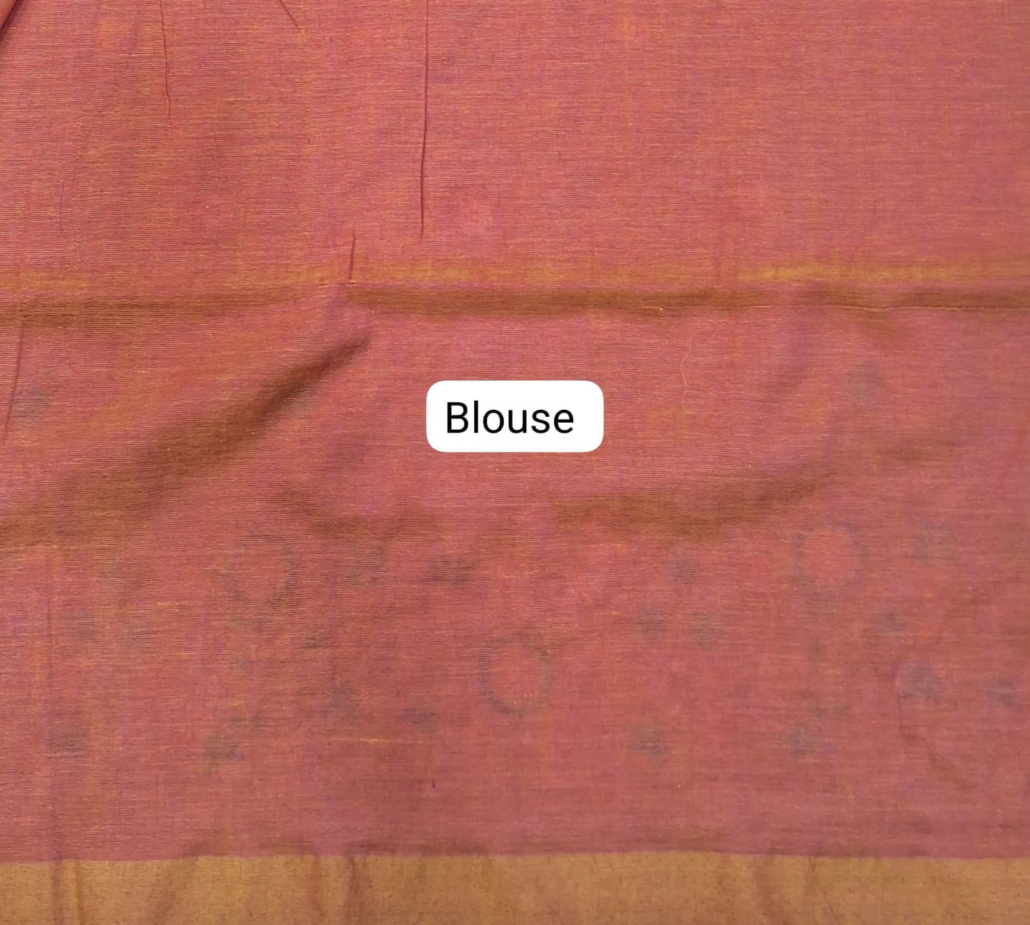 Orange Khadhi Cotton Saree Blouse