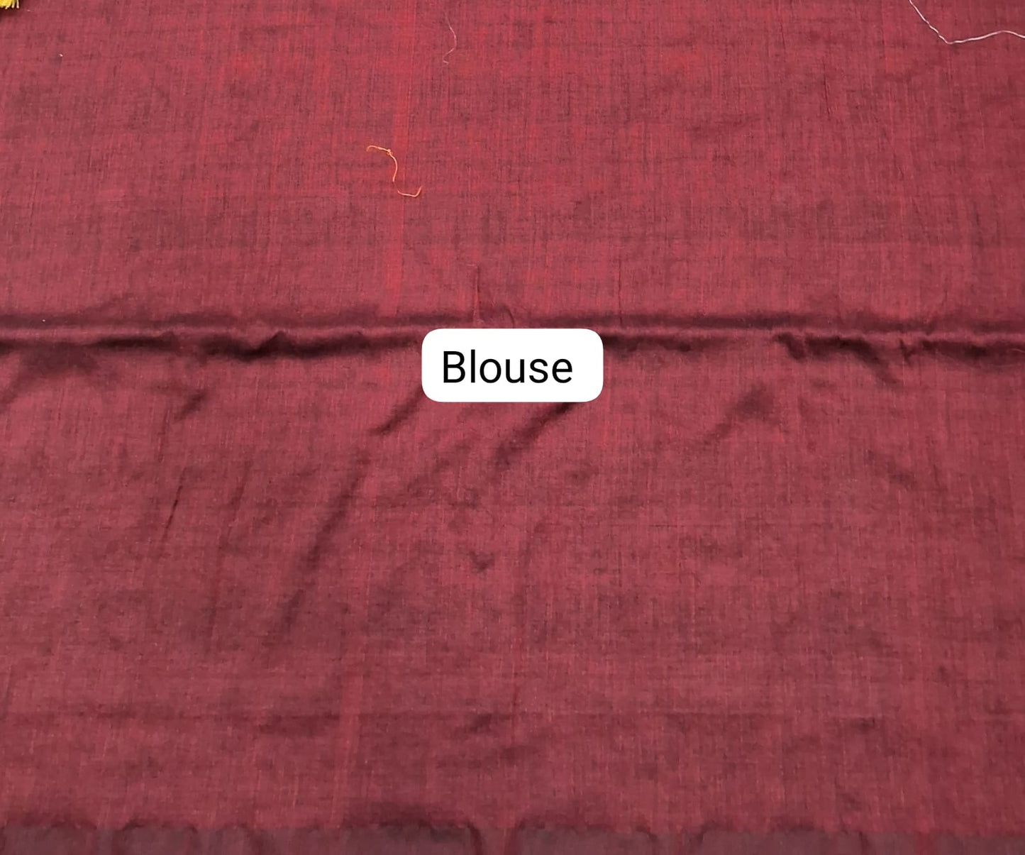 Maroon Khadhi Cotton Saree Blouse