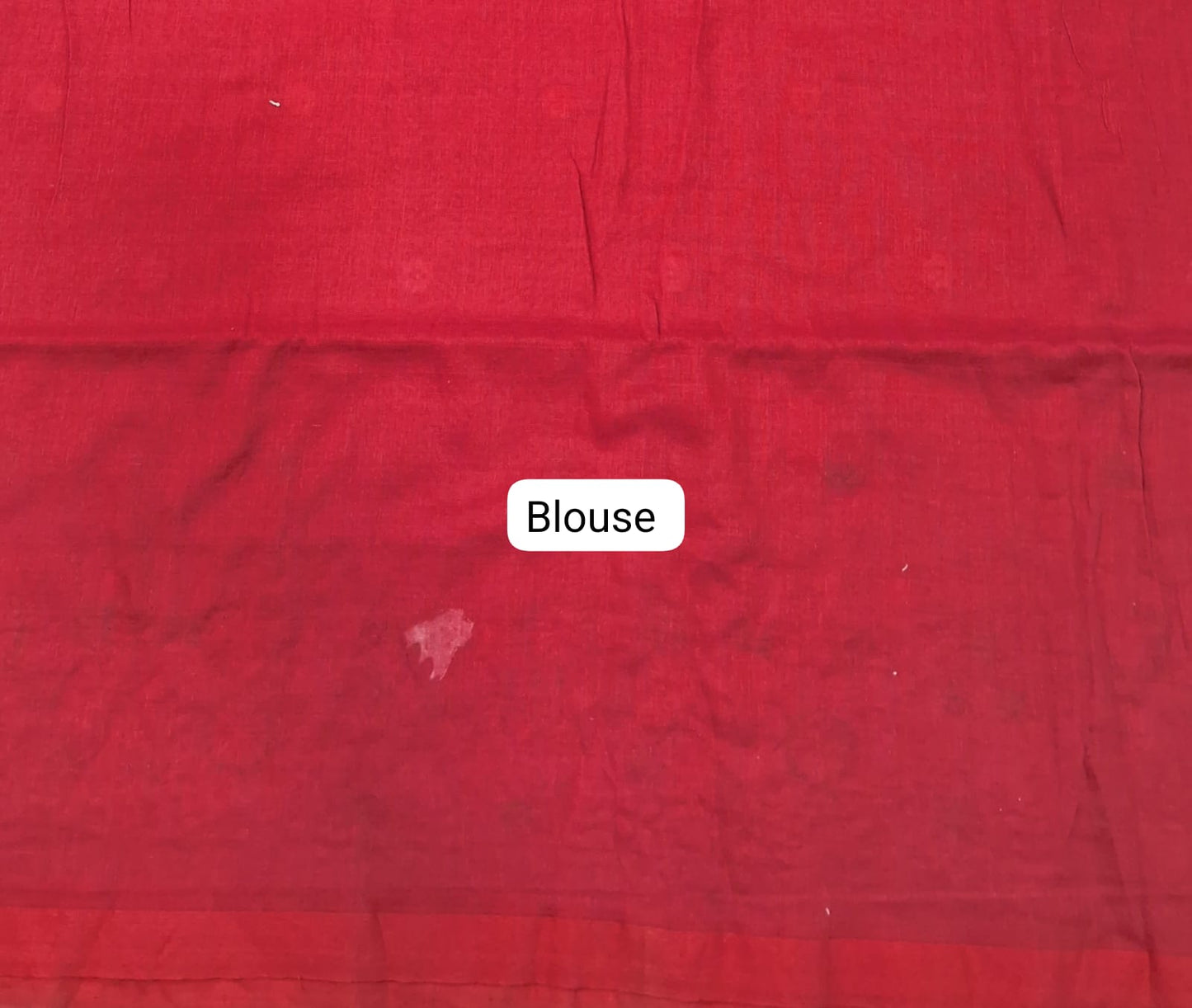 Candy Red Khadhi Cotton Saree Blouse