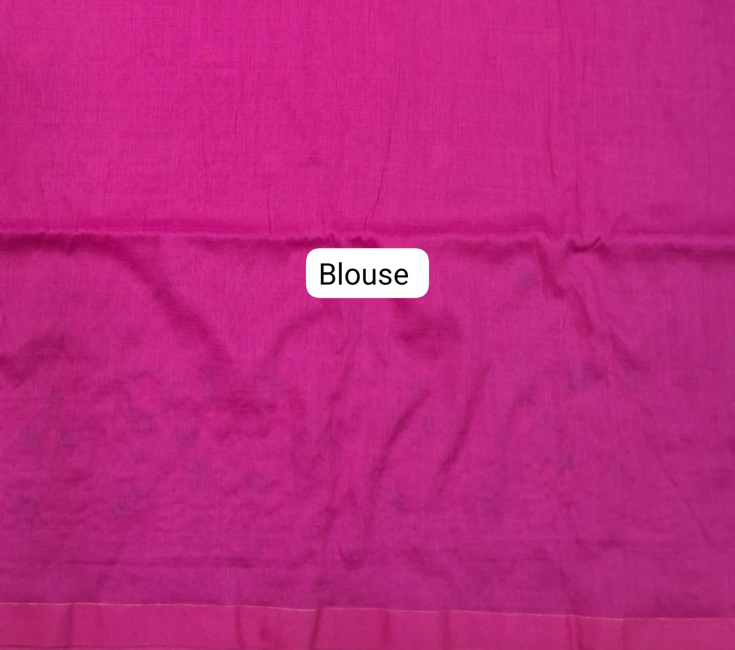 Rani Pink Khadhi Cotton Saree Blouse