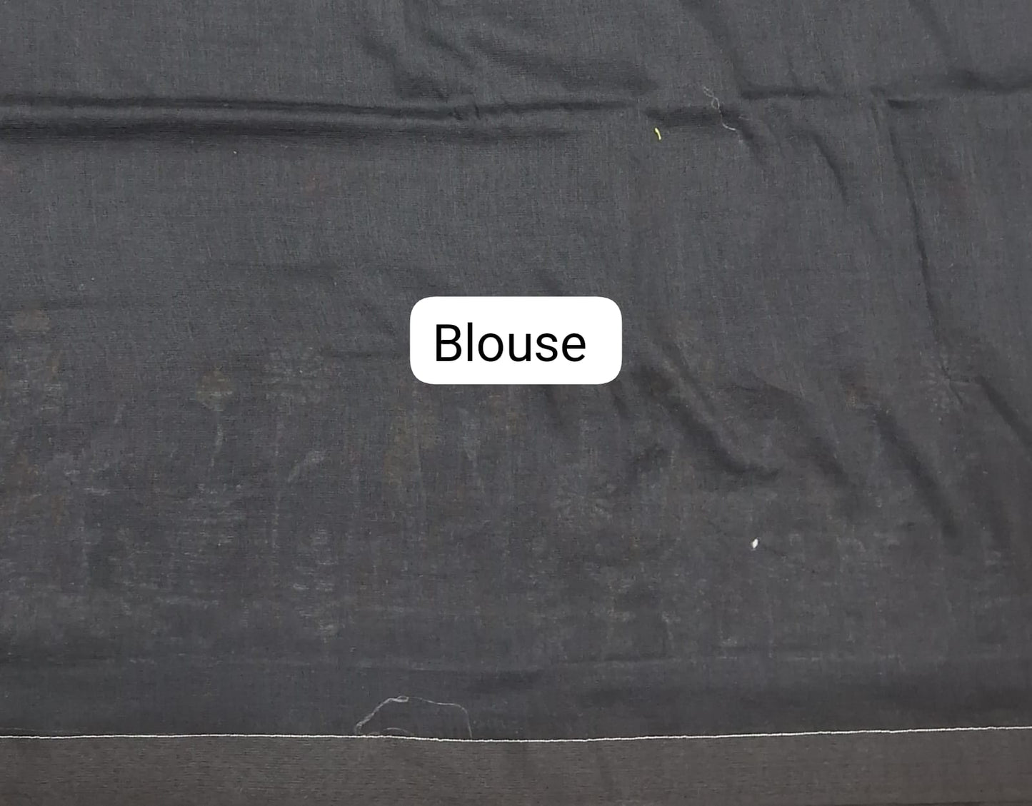 Black Khadhi Cotton Saree blouse