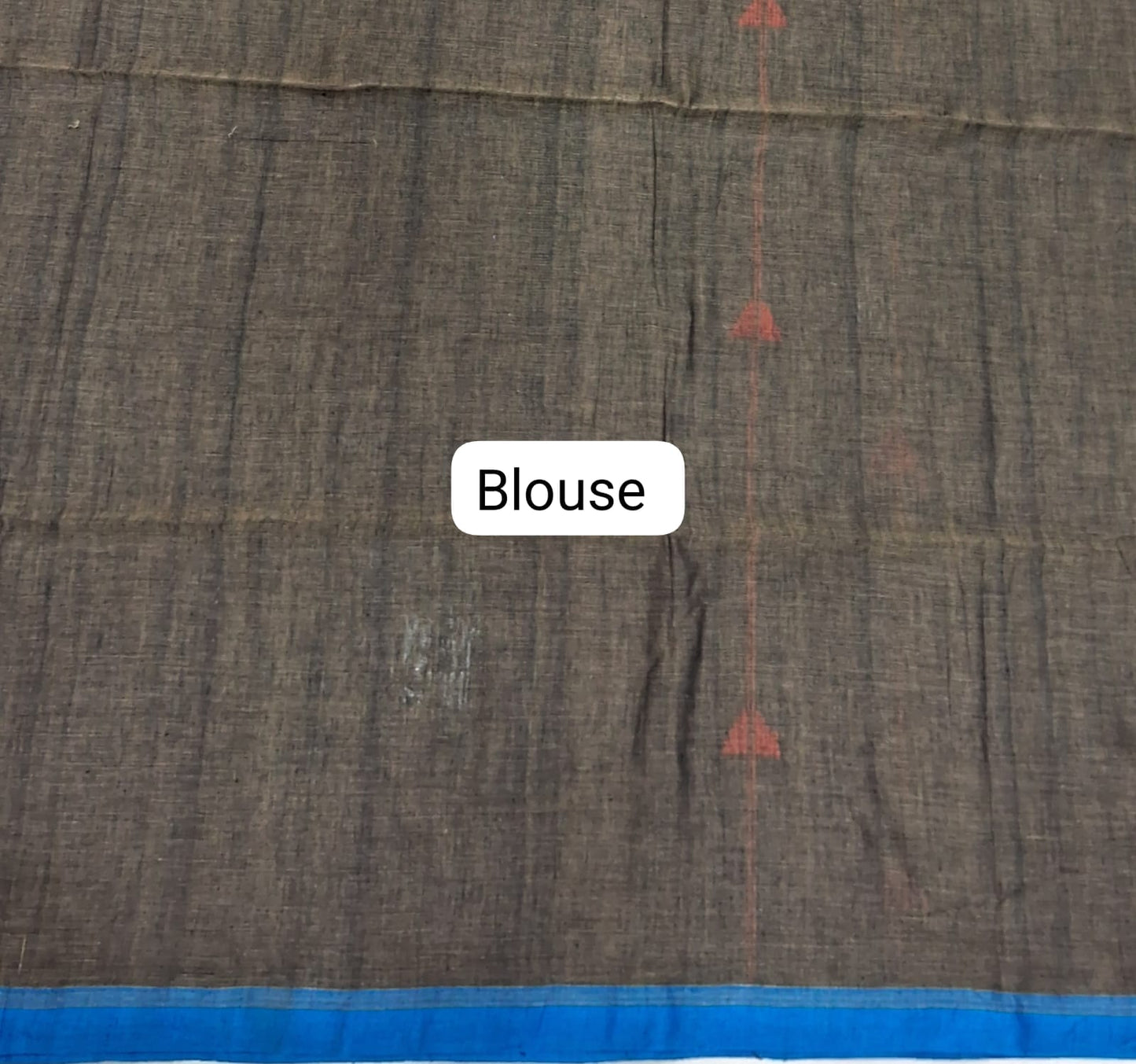 Earth Grey Khadhi Cotton Saree Blouse