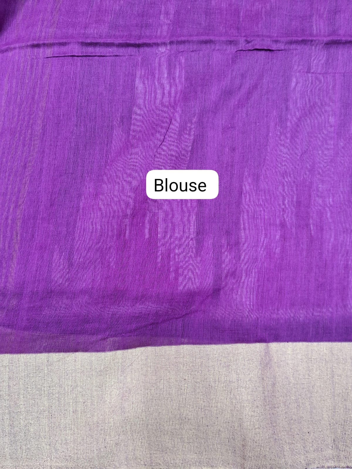 Raspberry Pink Khadhi Cotton Saree blouse