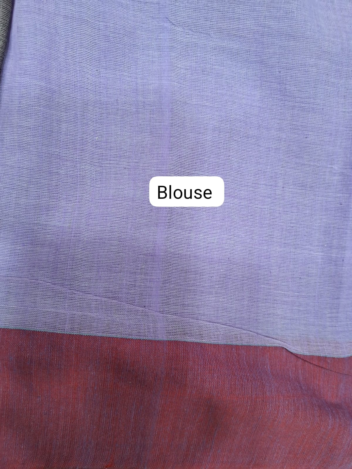Lavender Khadhi Cotton Saree Blouse