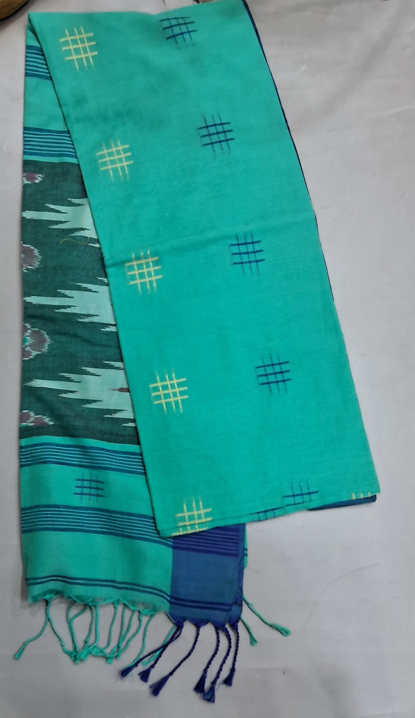 Rama Green Khadhi Cotton Saree