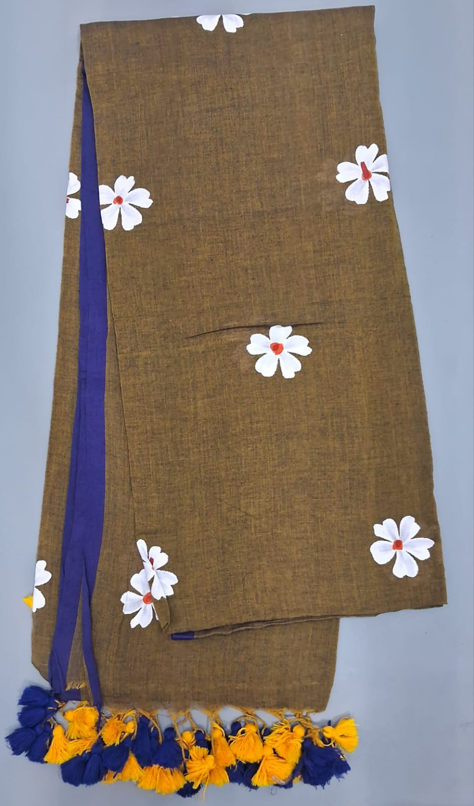 Brown Khadhi Cotton Saree