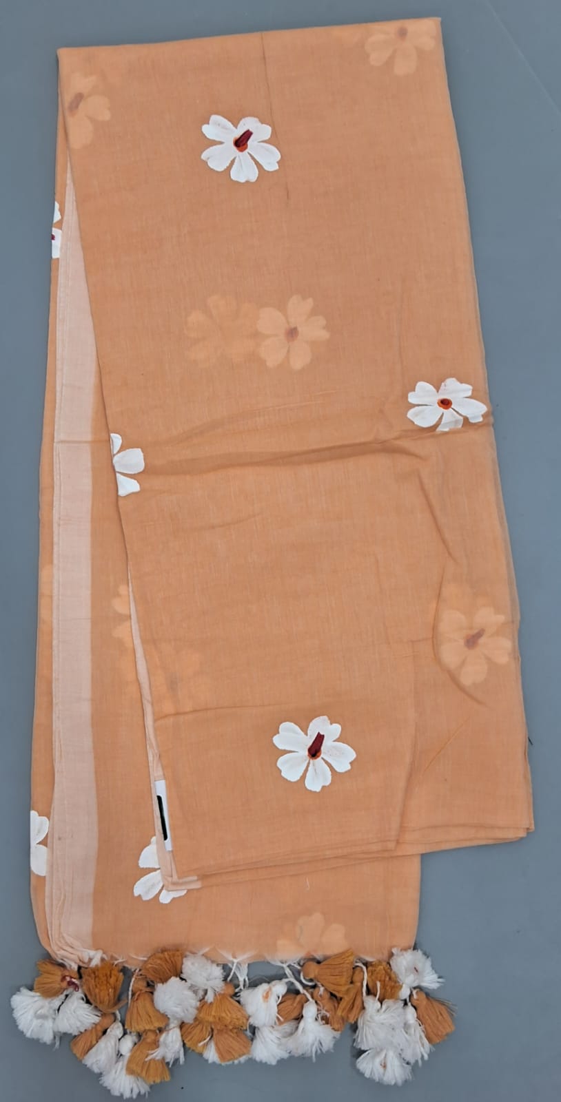 Cream Khadhi Cotton Saree