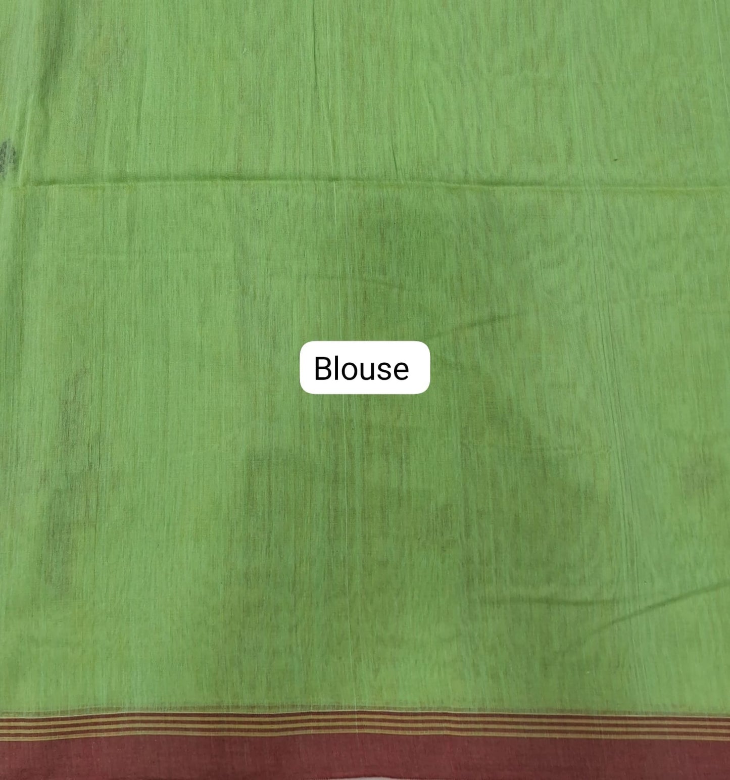 Bright Green Khadhi Cotton Saree blouse