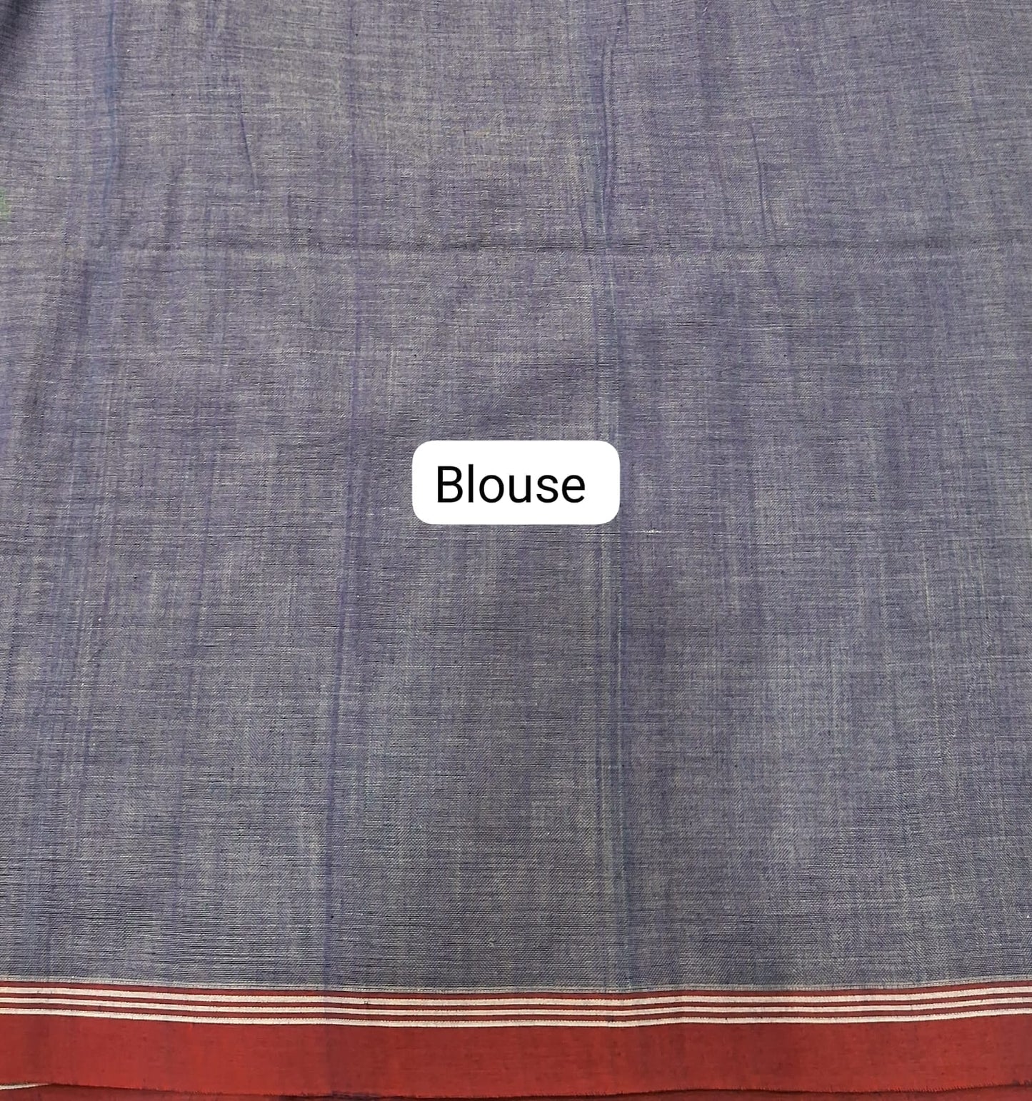 Light Blue Khadhi Cotton Saree blouse