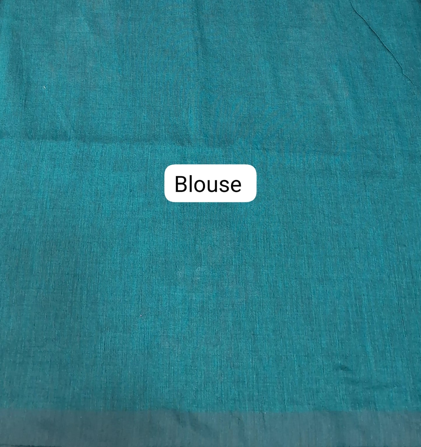 Bottle Green Khadhi Cotton Saree blouse