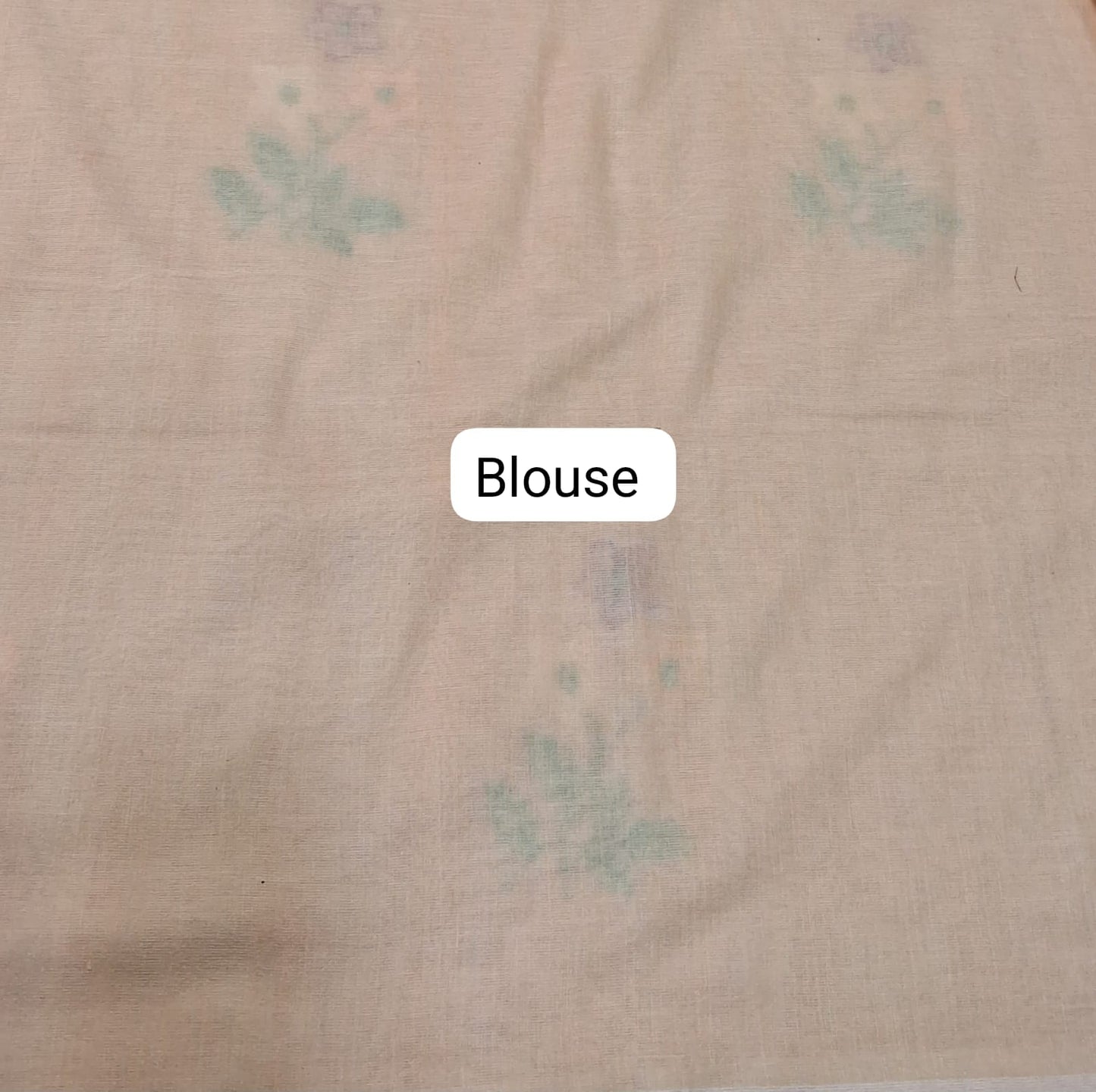 Cream Khadhi Cotton Saree blouse