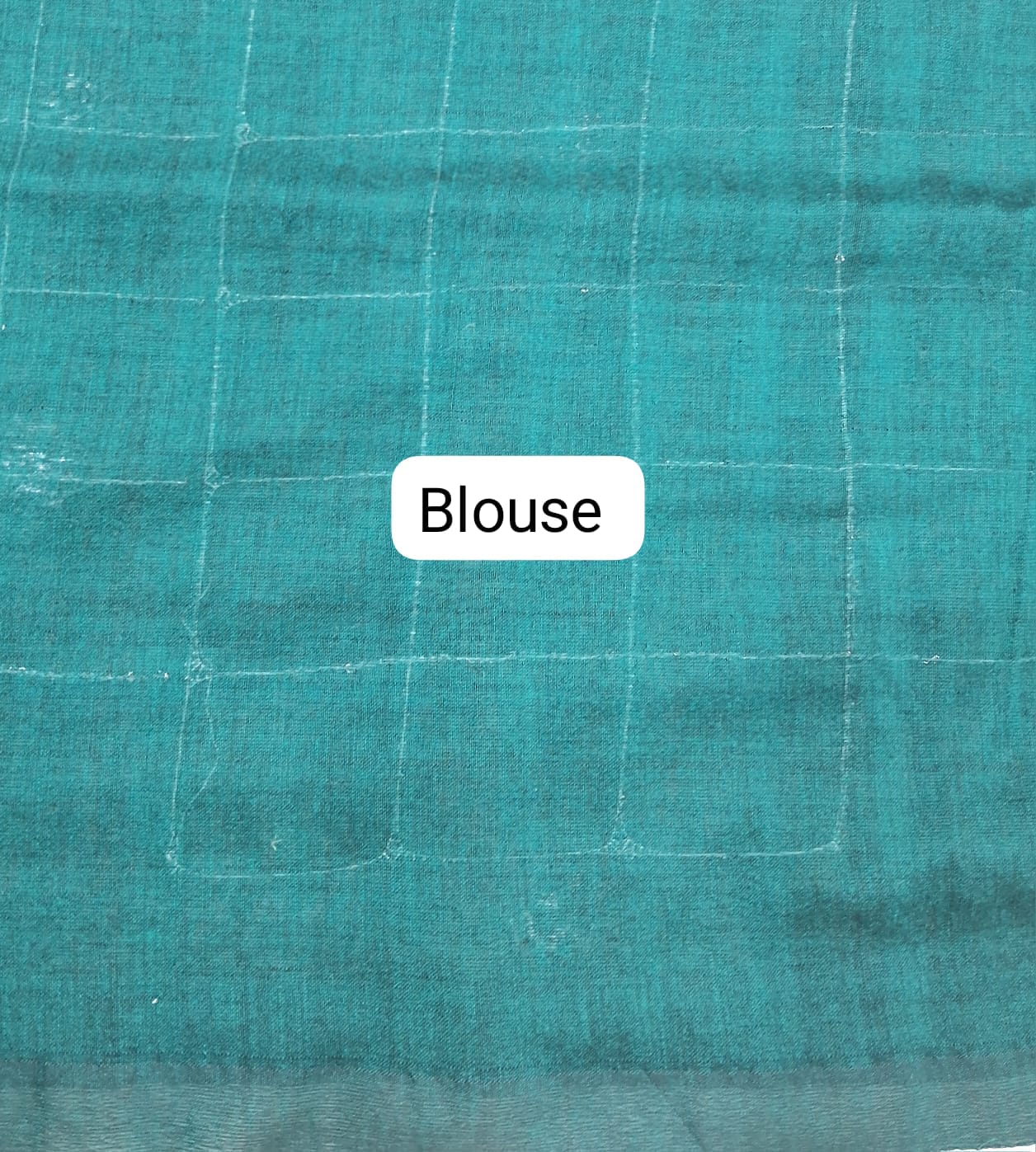 Bottle Green Khadhi Cotton Saree blouse