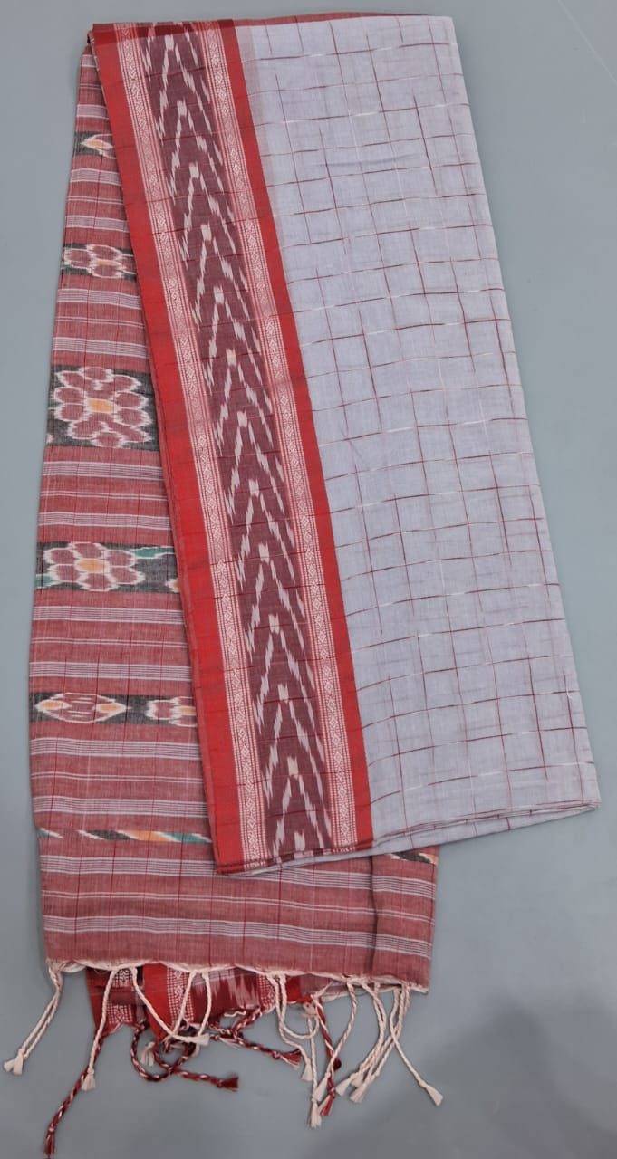Off-White Khadhi Cotton Saree