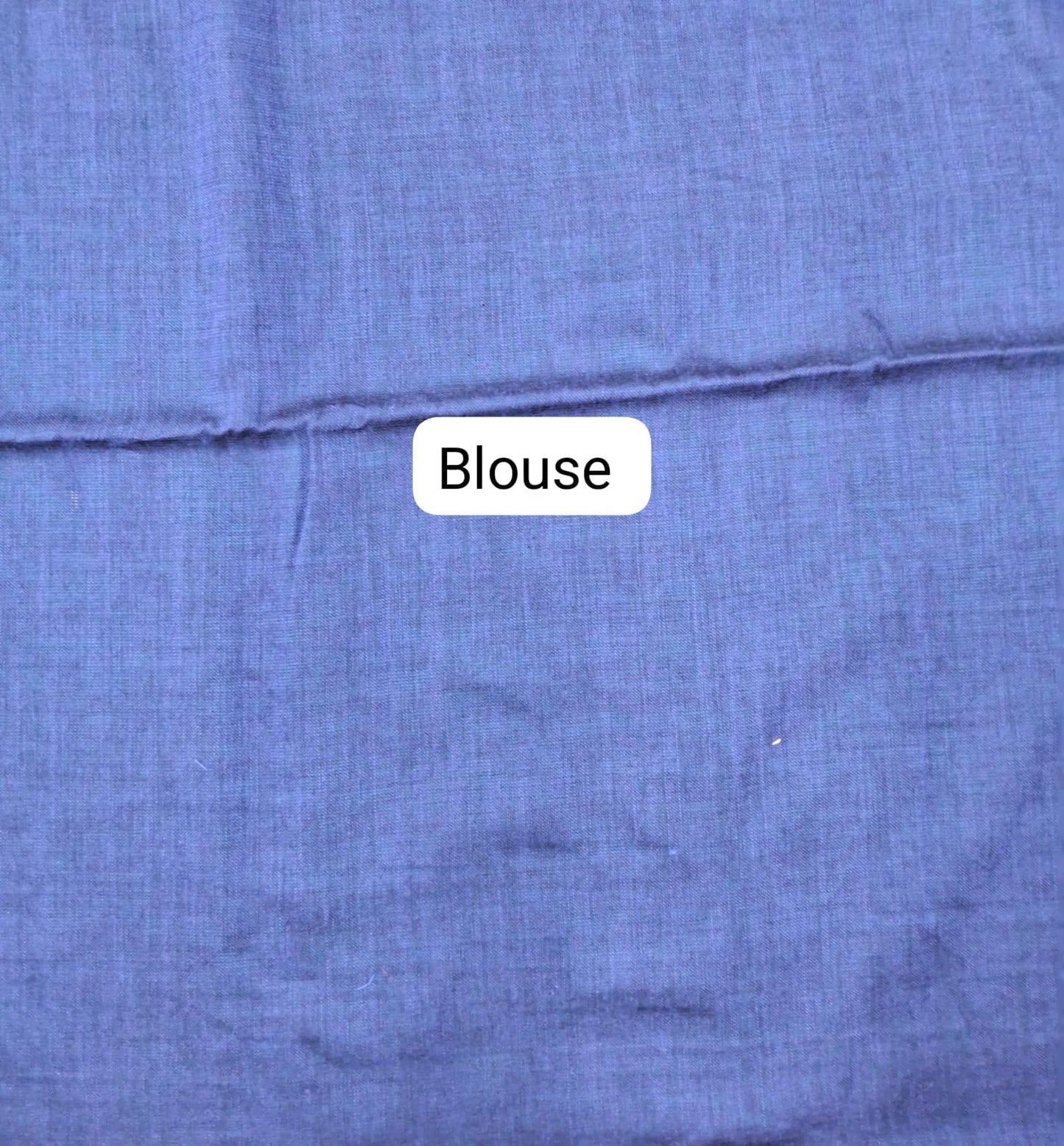 Teal Blue Khadhi cotton Saree blouse