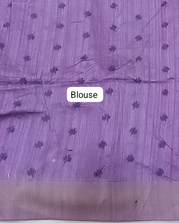 Grey Tussar Saree Blouse