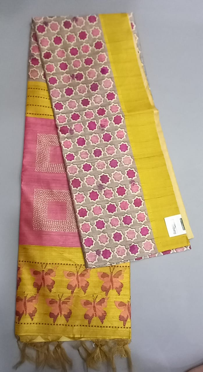 Grey Tussar Saree