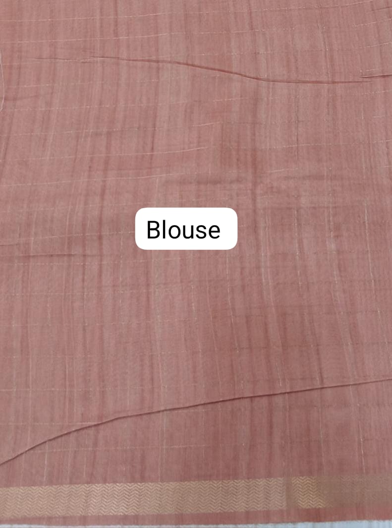 Yellow Tussar Saree Blouse