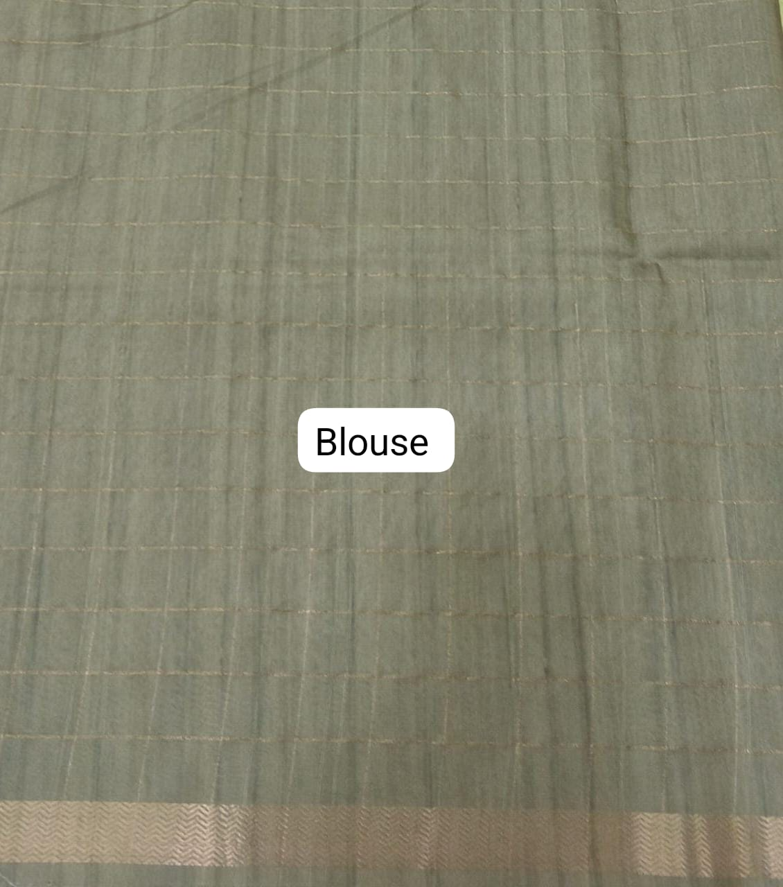 Green Tussar Saree Blouse