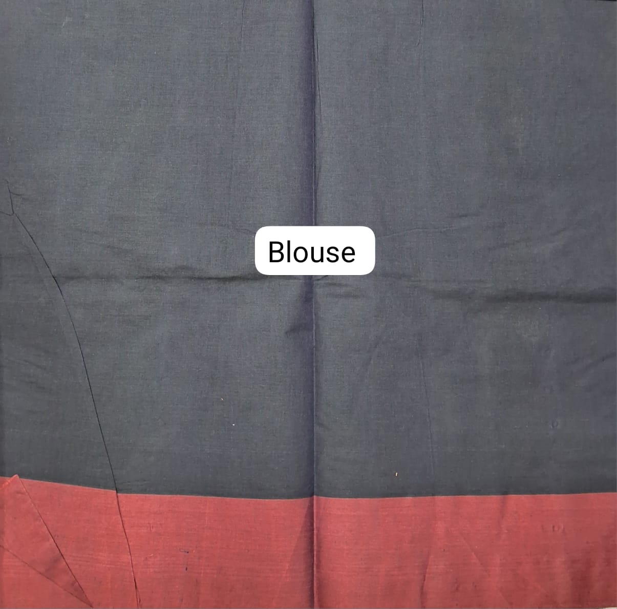 Black Korvai Kanchi Cotton Saree Blouse