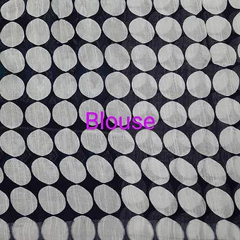 Blue Linen saree blouse