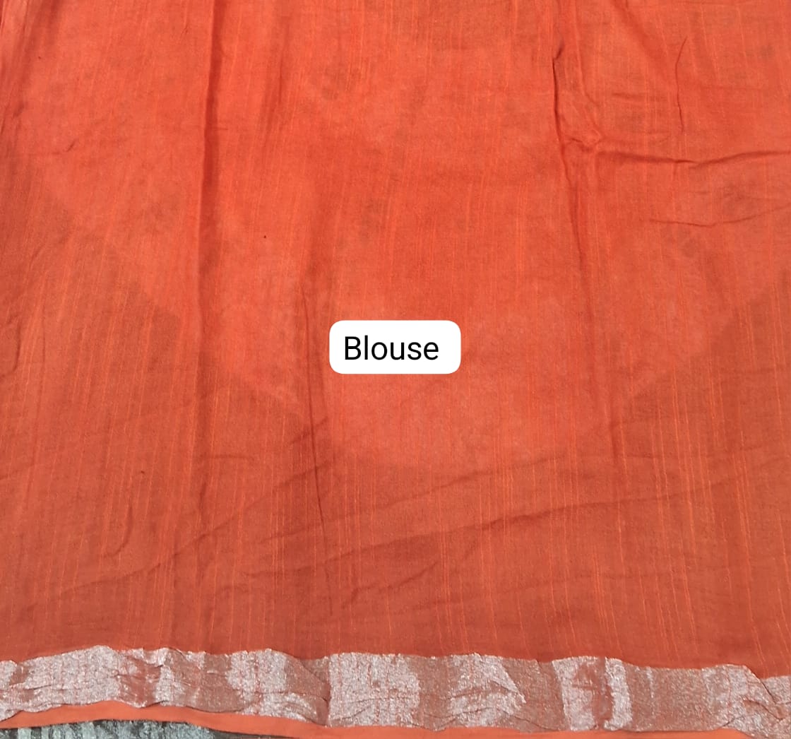 Black linen cotton saree Blouse