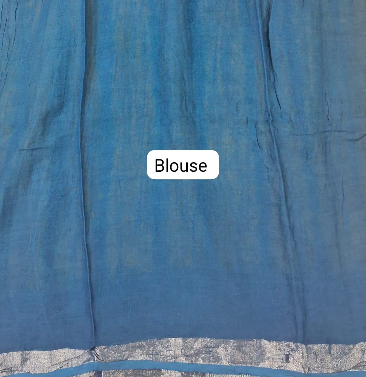 Yellow Linen Cotton Saree Blouse