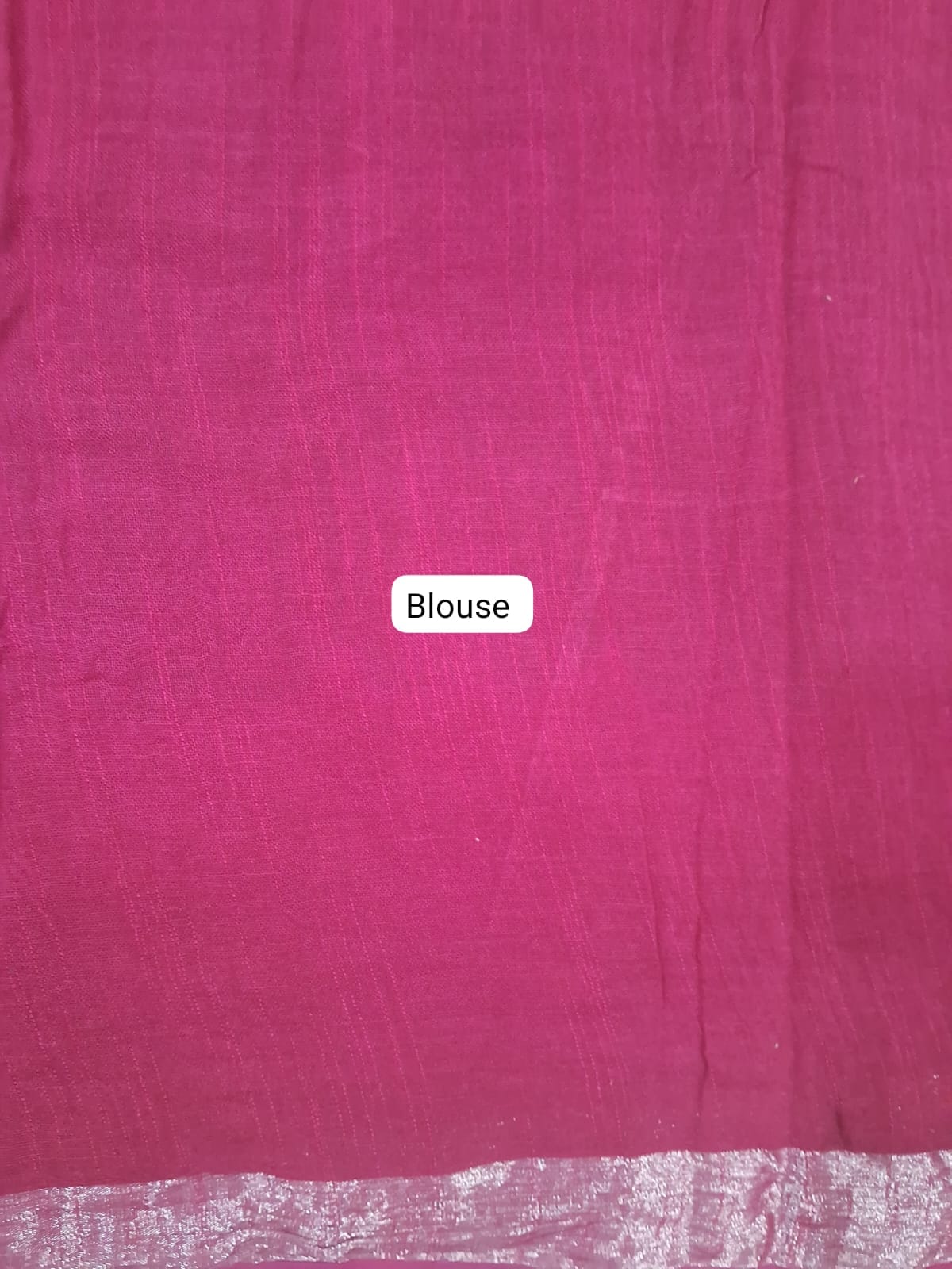 Elephant Grey Linen Cotton Saree Blouse