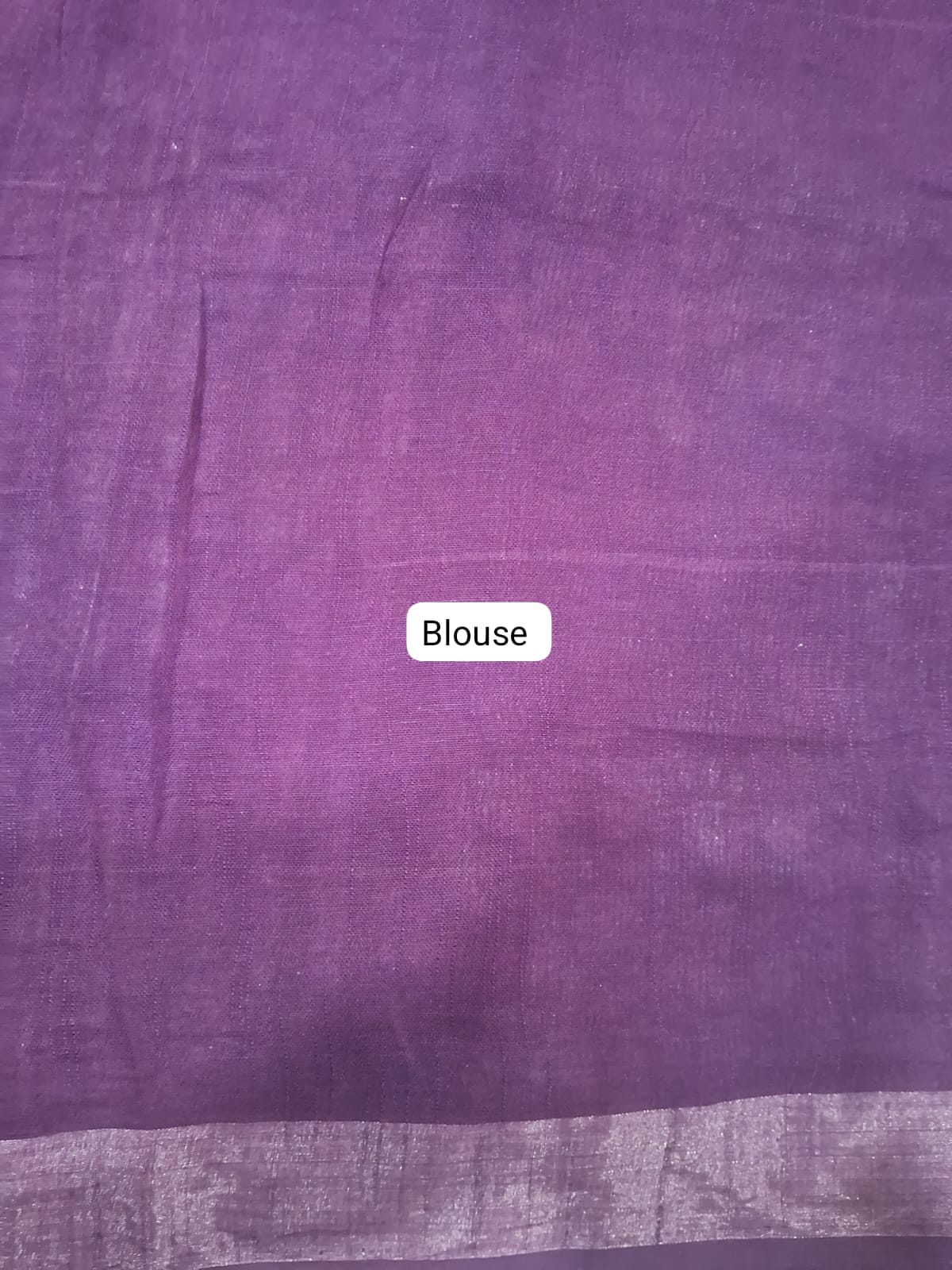 Wine Linen Cotton Saree Blouse