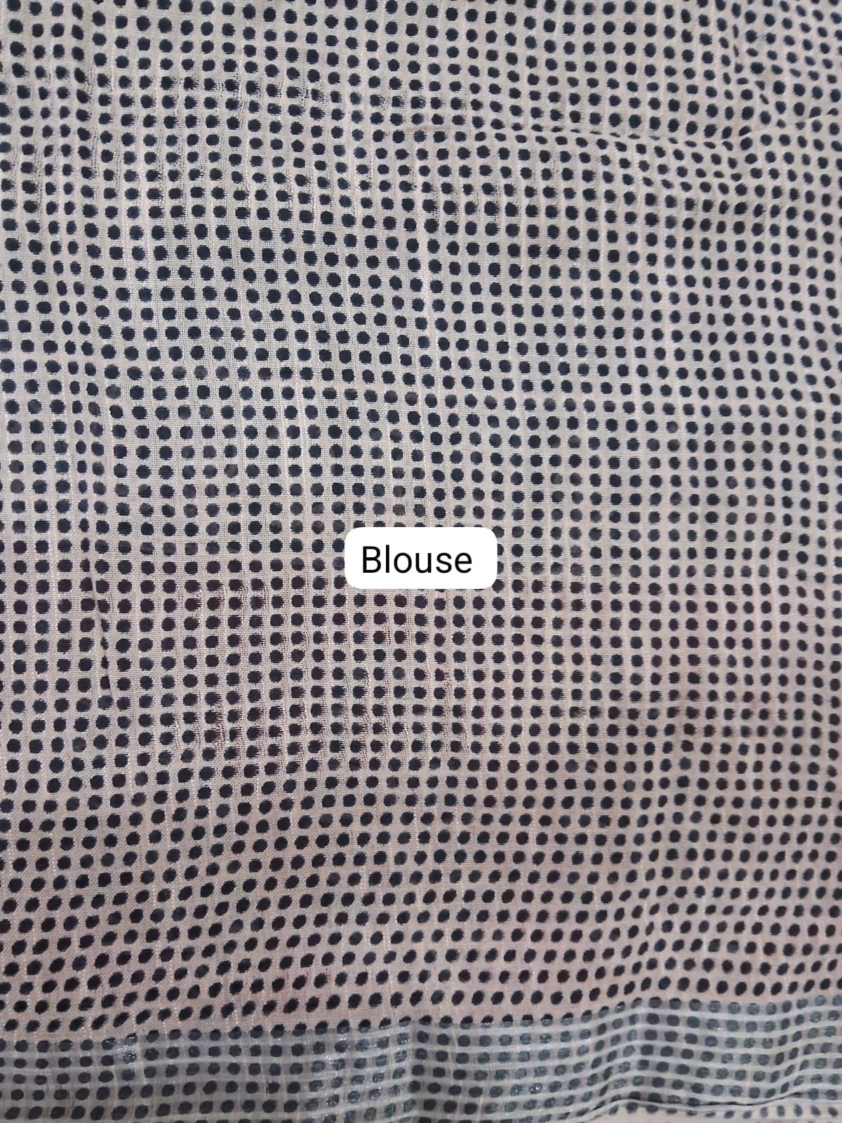Black Linen Cotton Saree Blouse