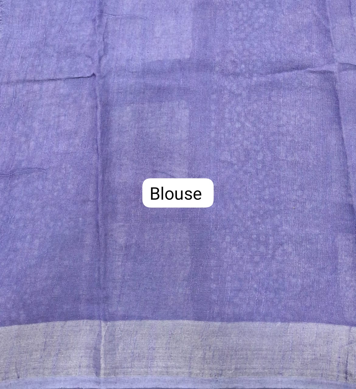Lavender Linen Cotton Saree blouse