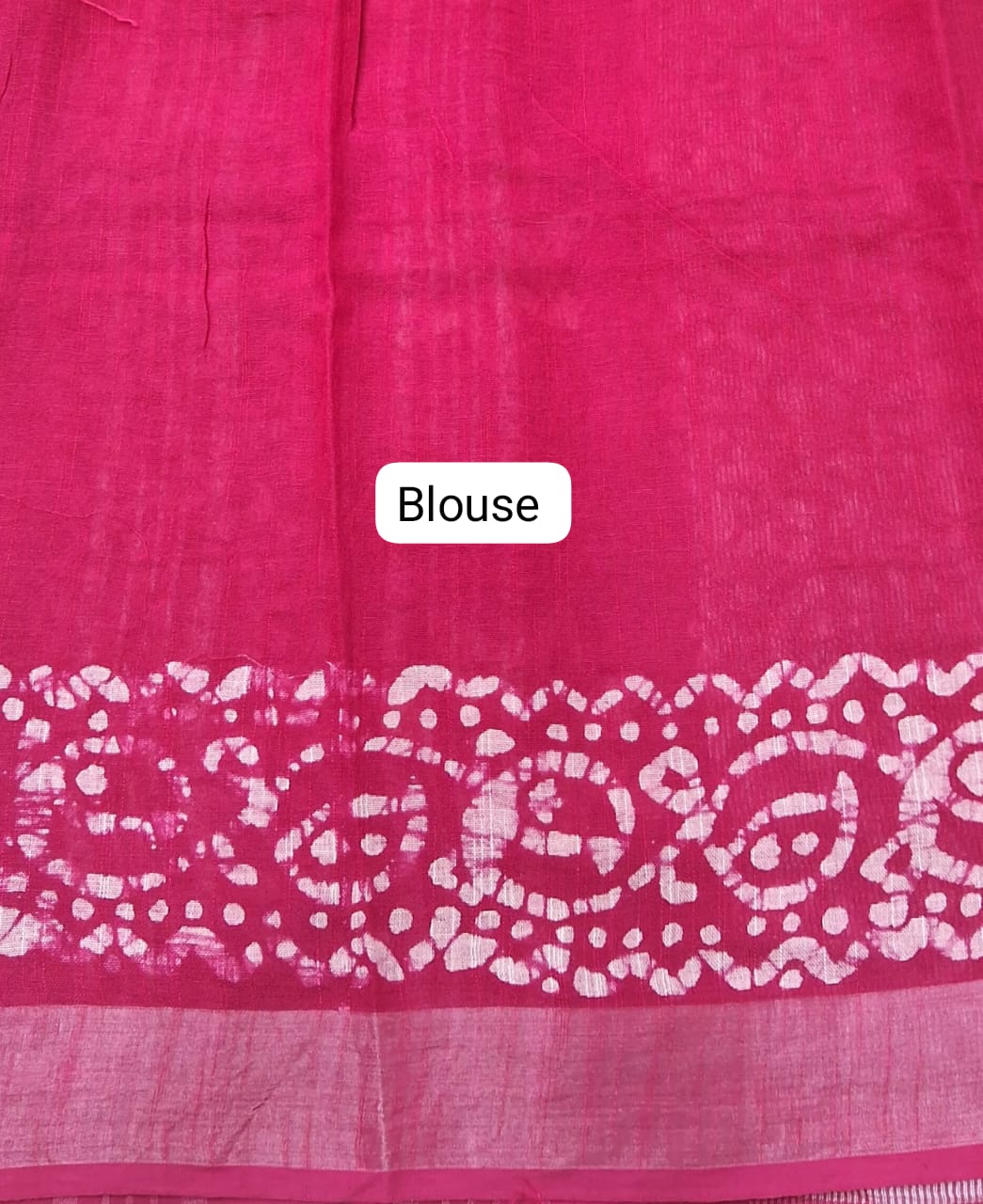 Pink Linen Cotton Saree blouse