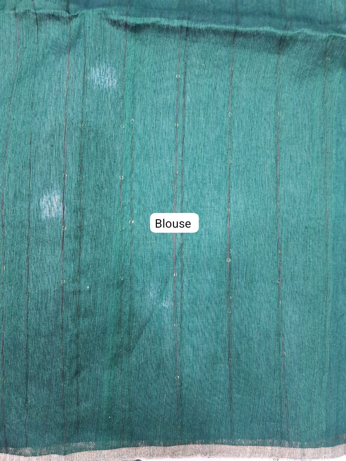 Bottle Green Muslin Saree blouse