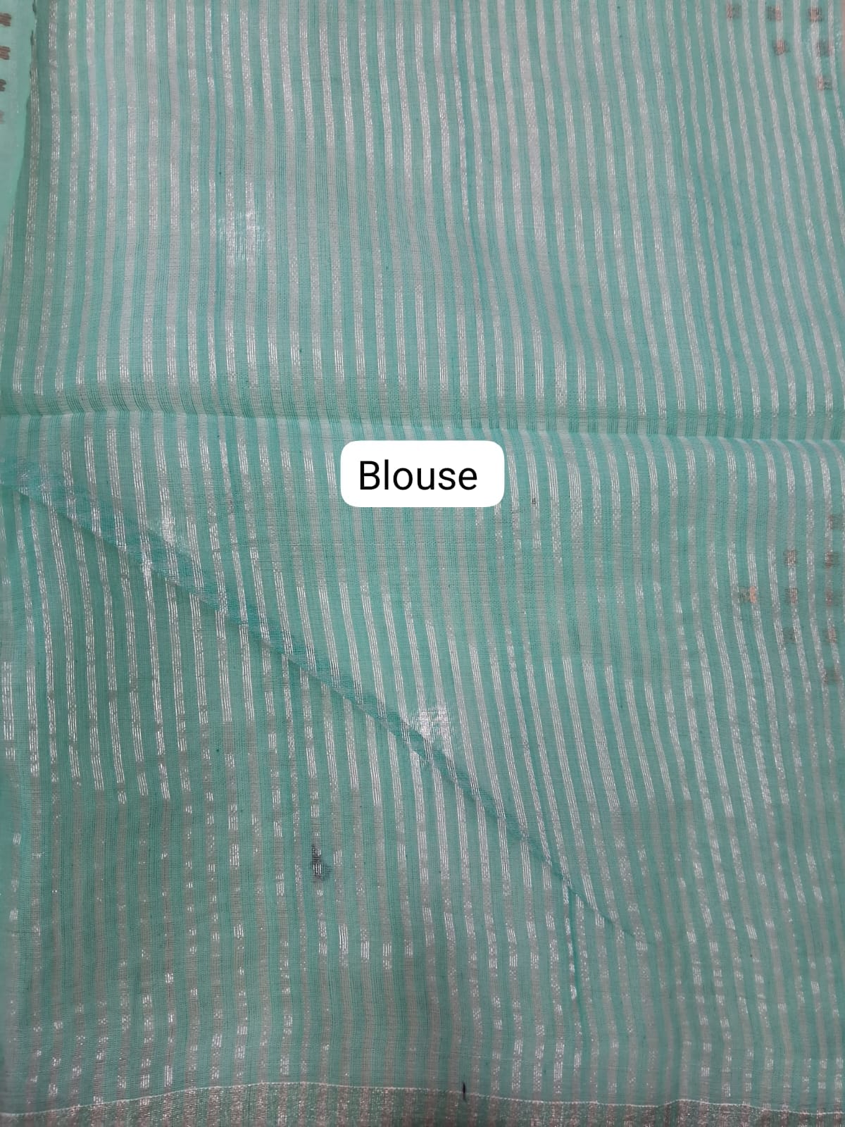 Aqua Blue Muslin Saree Blouse