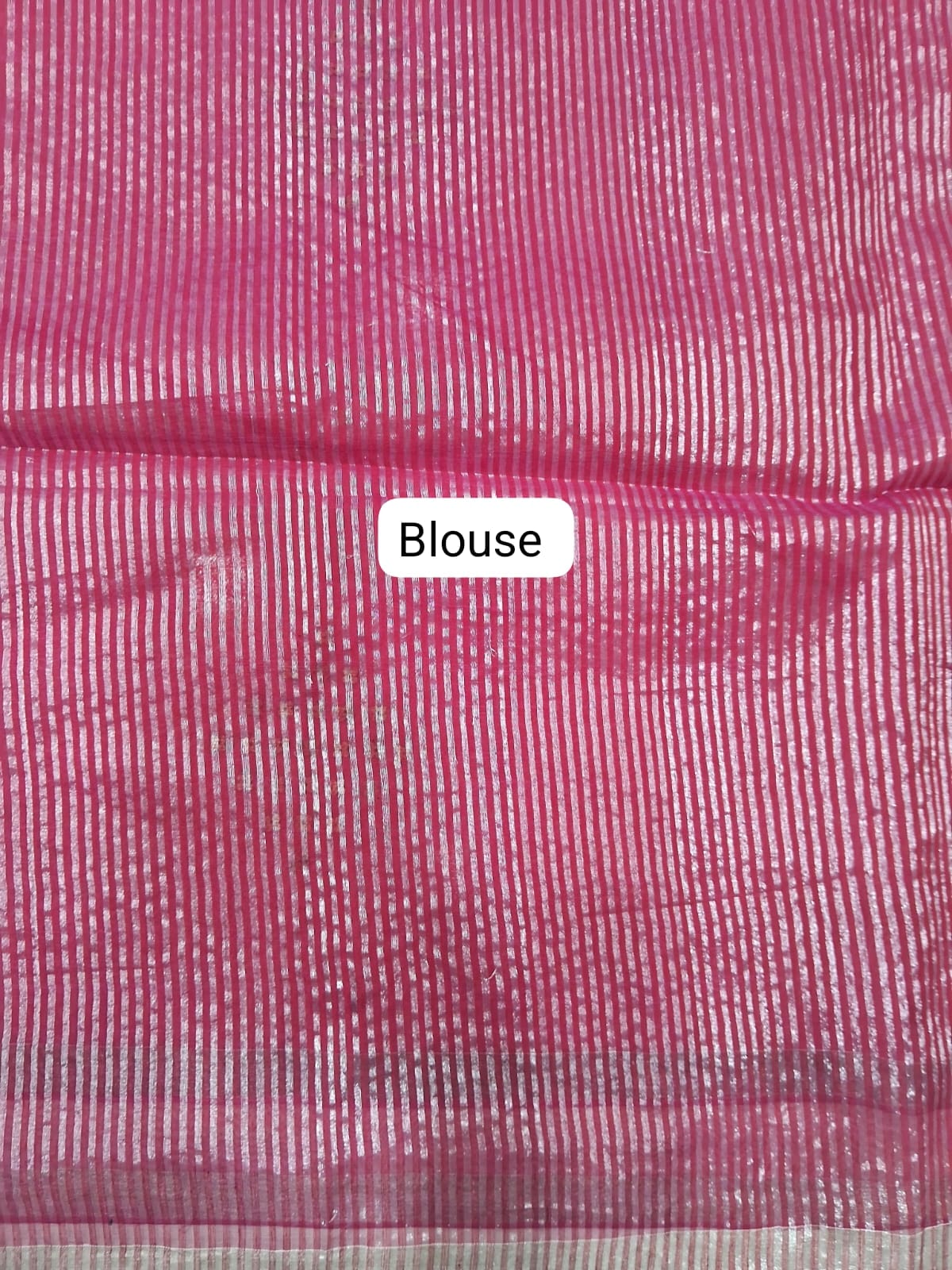 Rani Pink Muslin Saree blouse