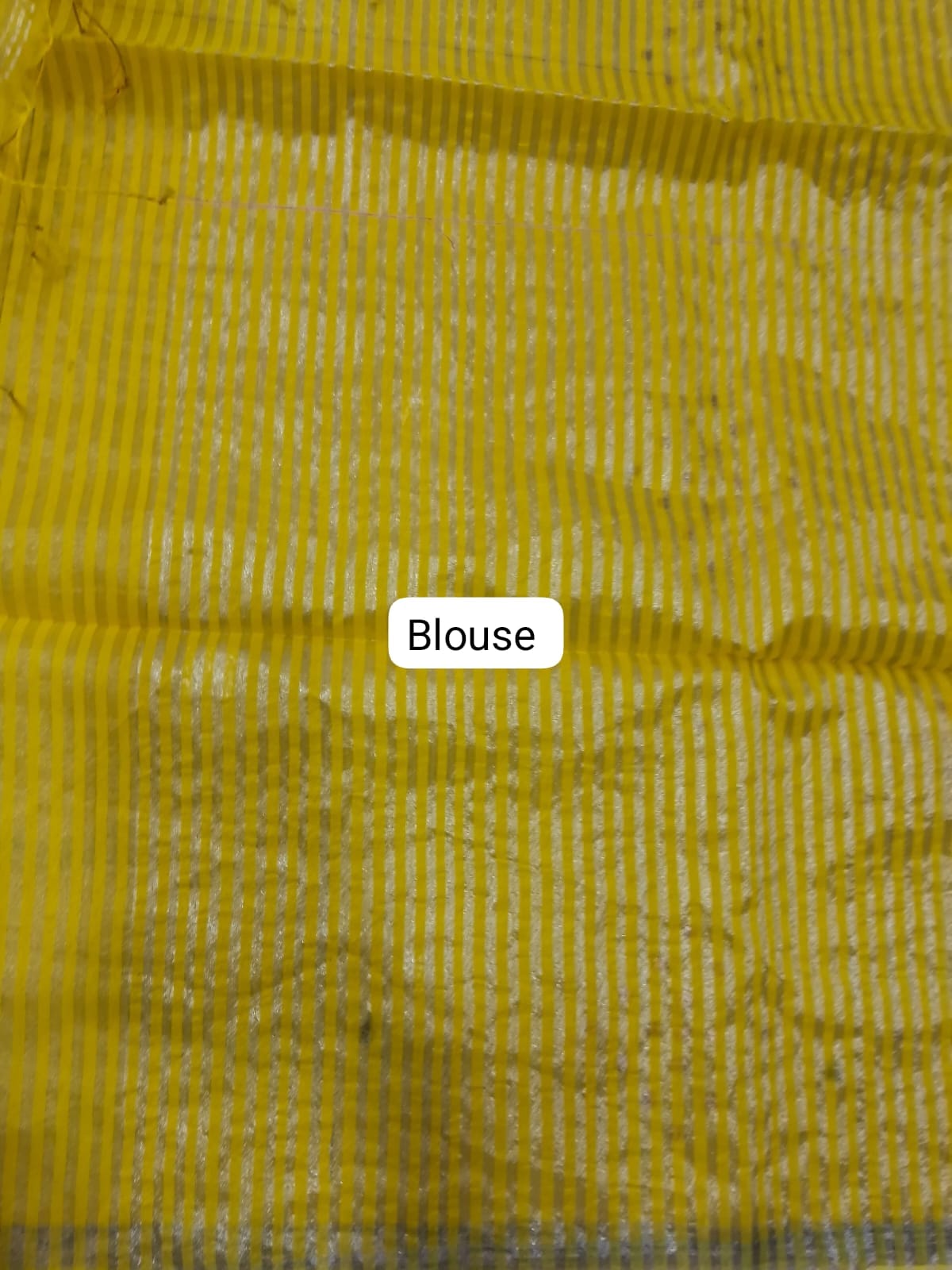 Yellow Muslin Saree blouse