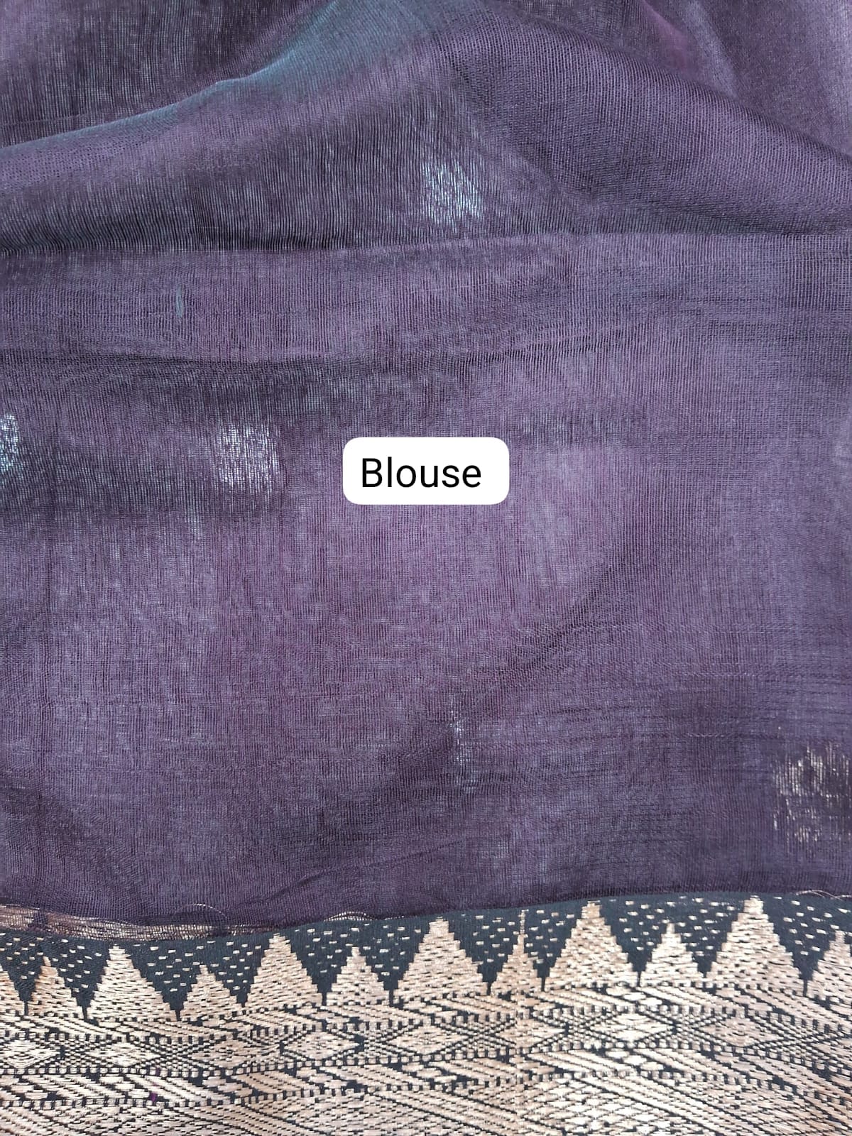 Walnut Brown Muslin Saree blouse