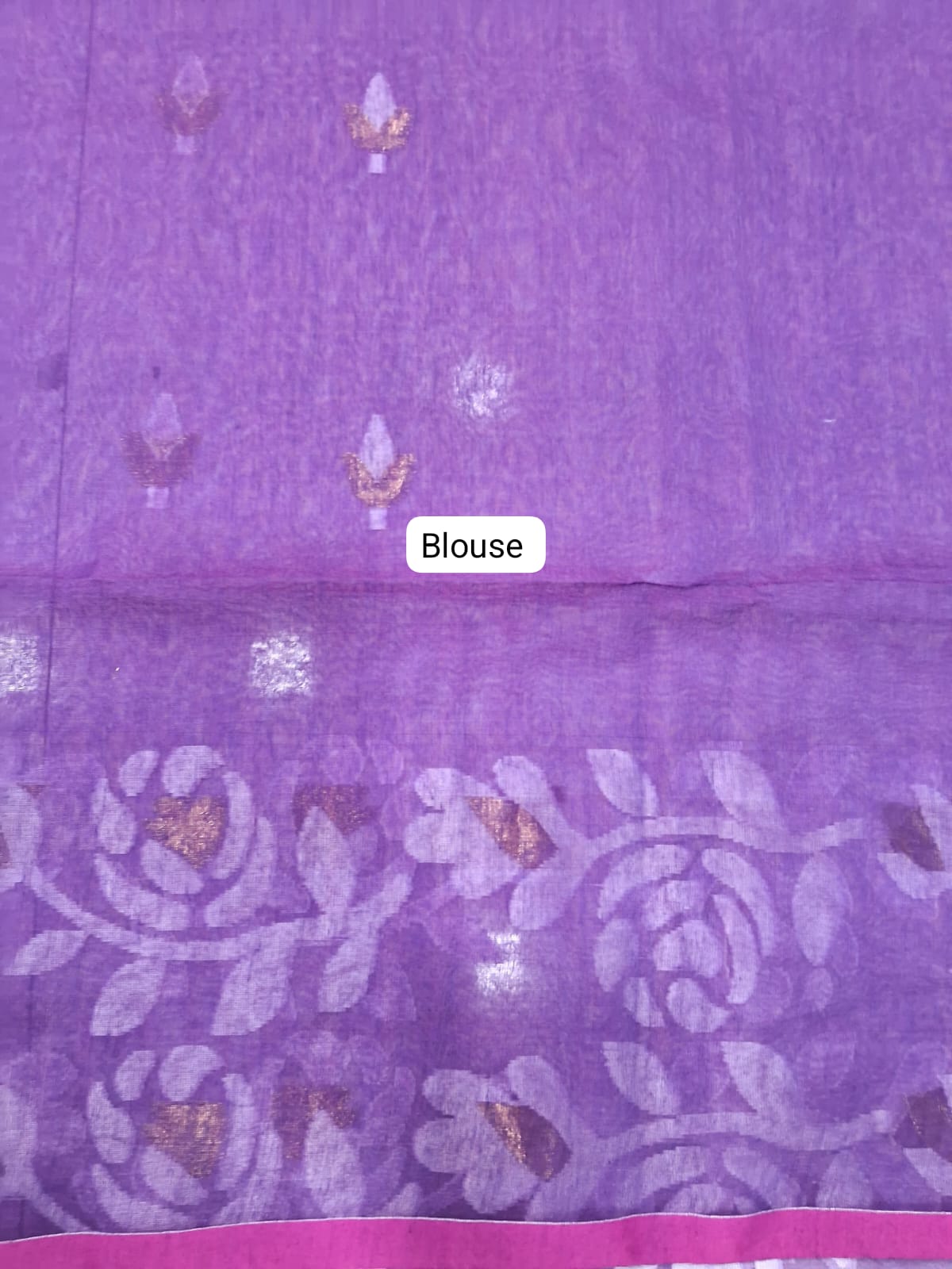Purple Muslin Saree blouse