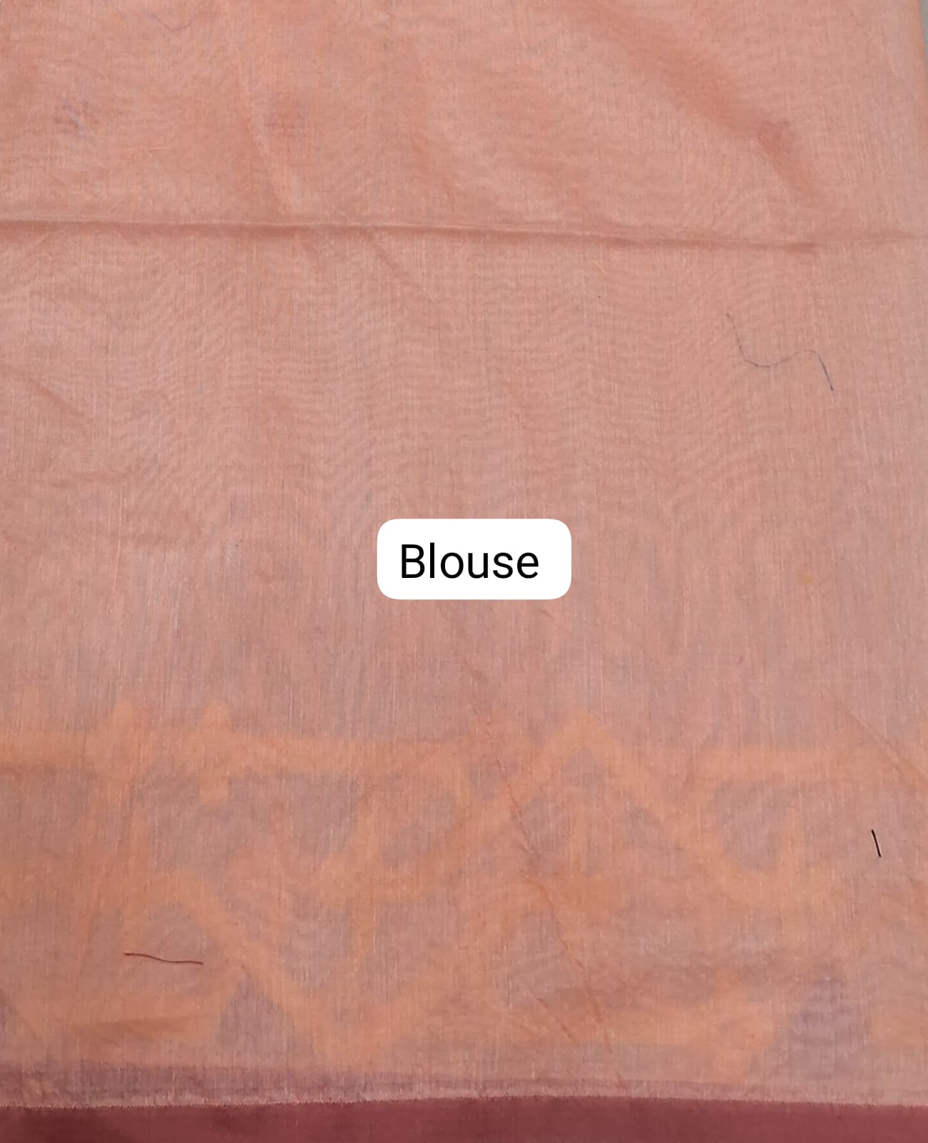 Peach Muslin Saree Blouse