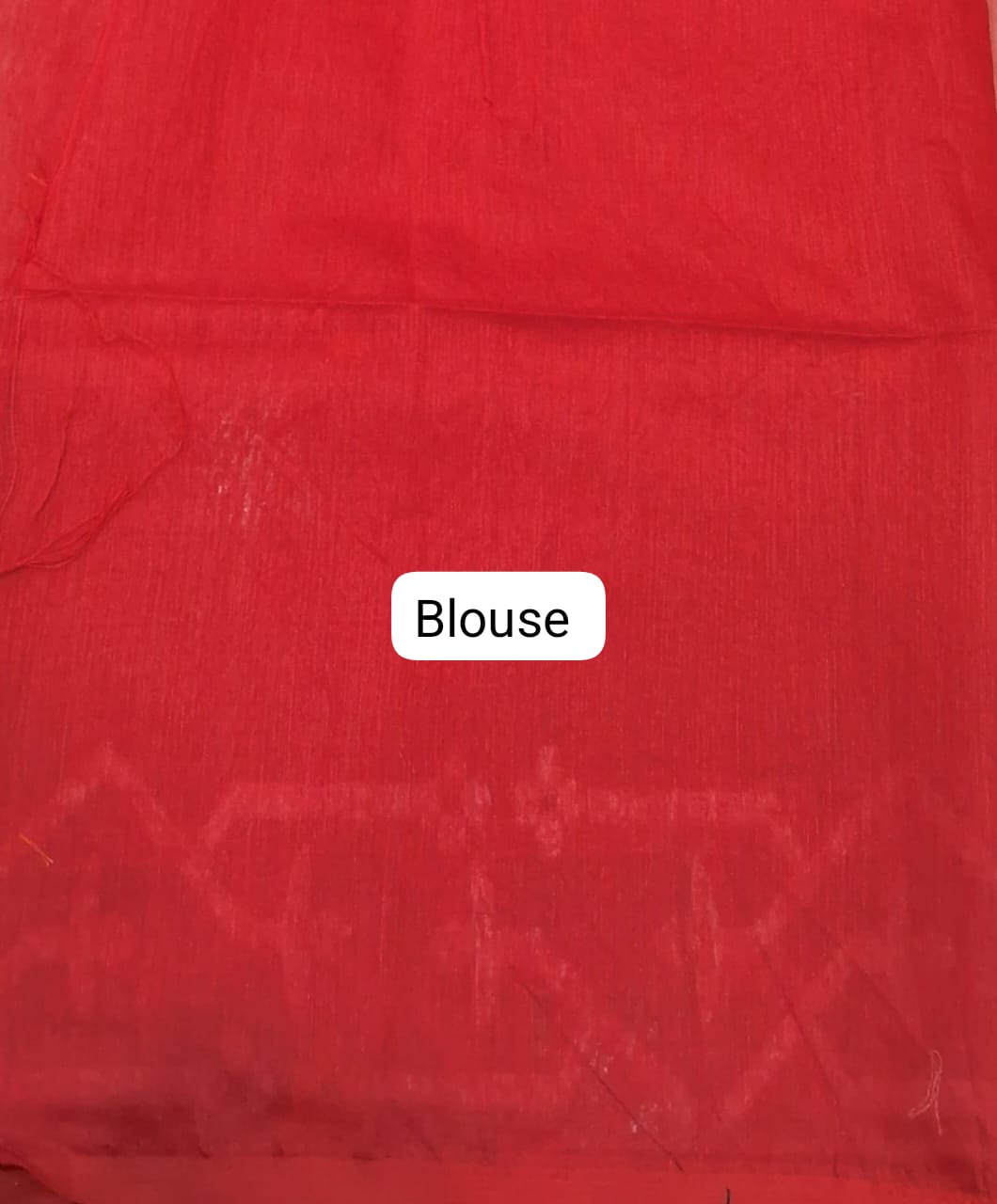 Fire Red Muslin Saree Blouse
