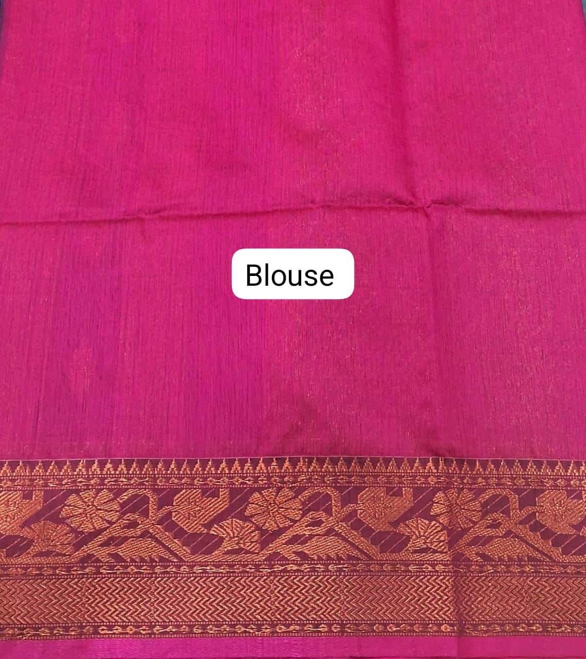 Walnut Brown Muslin Saree Blouse