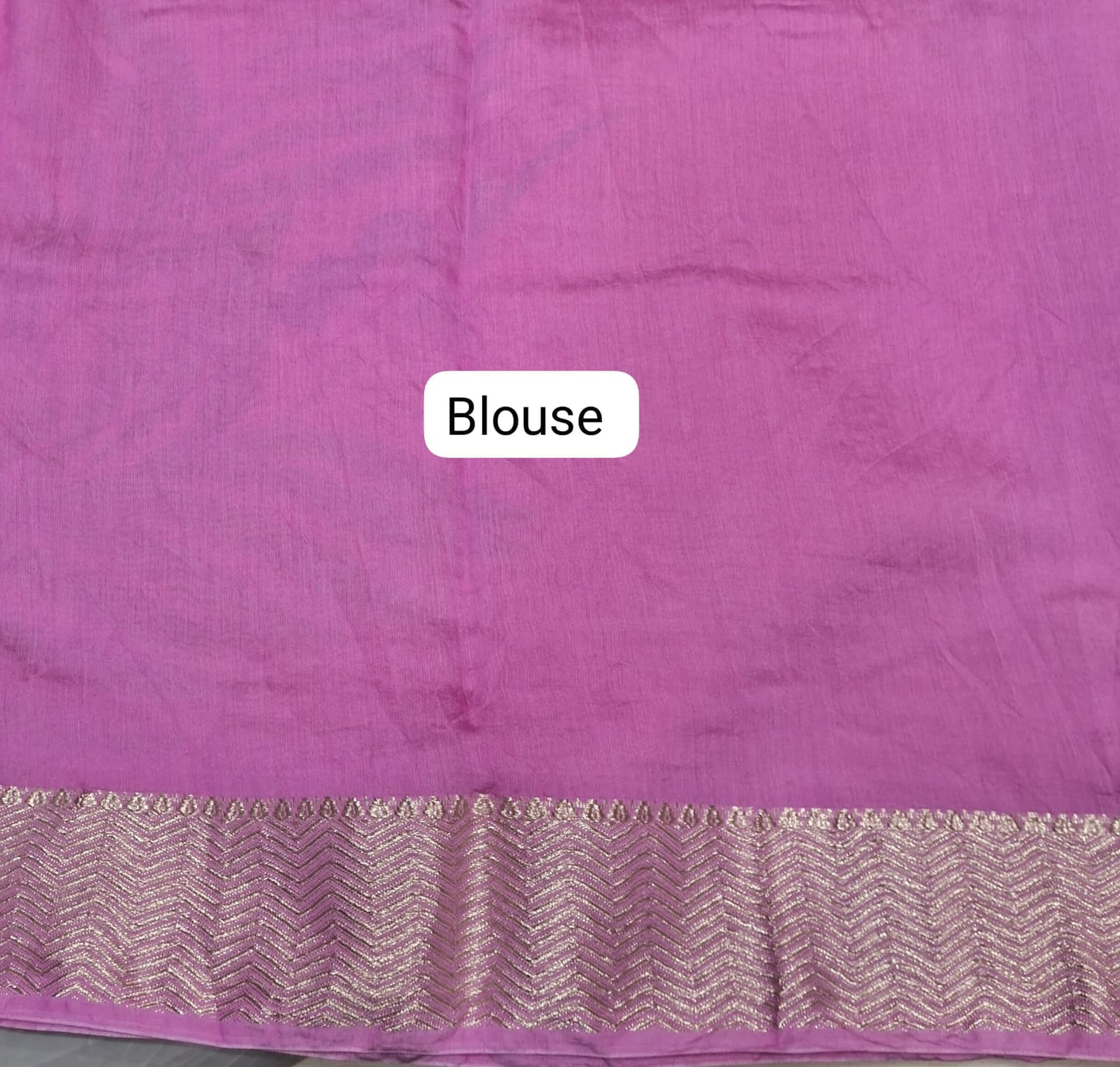 Pink Maheshwari Cotton Saree blouse