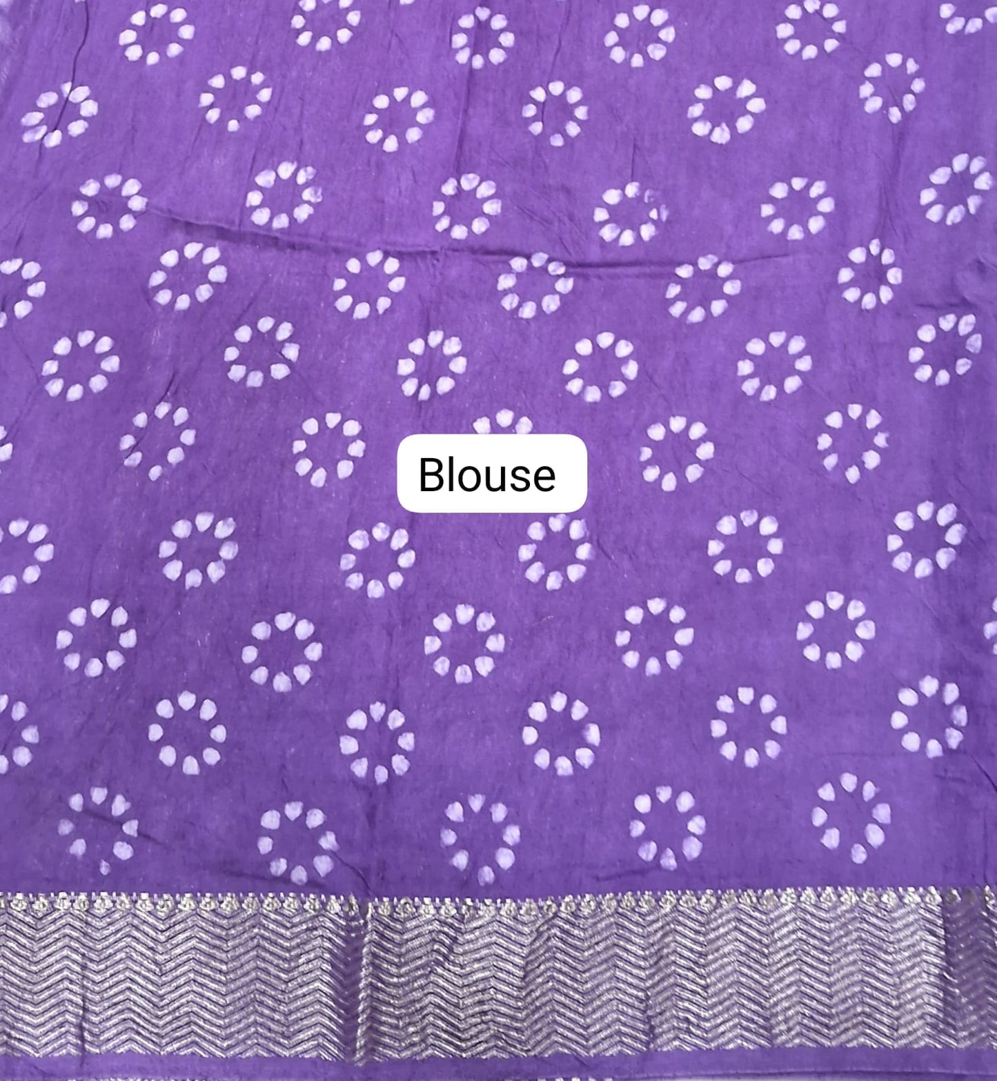 Purple Maheshwari Cotton Saree blouse