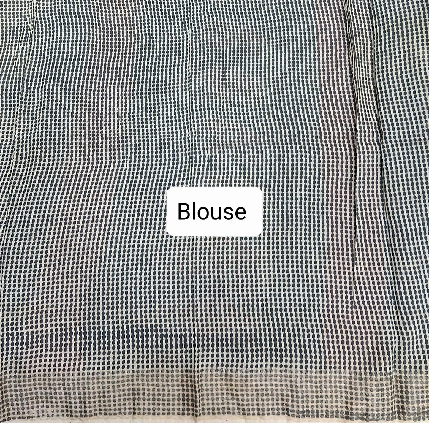 Black Plain Maheshwari Cotton Saree Blouse