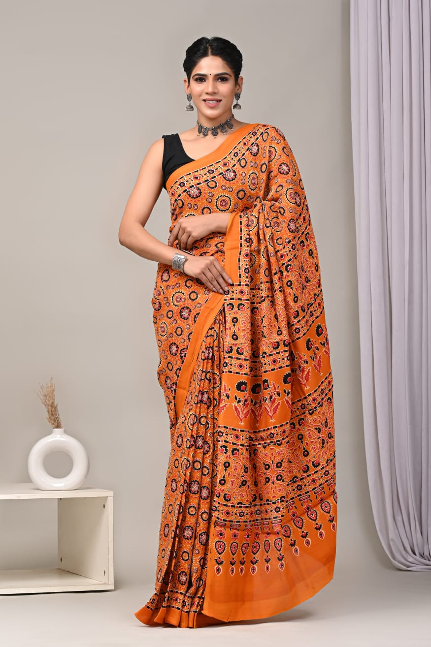 Mango Yellow Modal Silk Saree