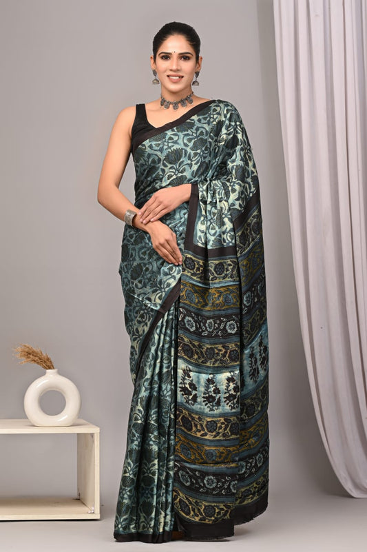 Baby Blue Modal Silk Saree