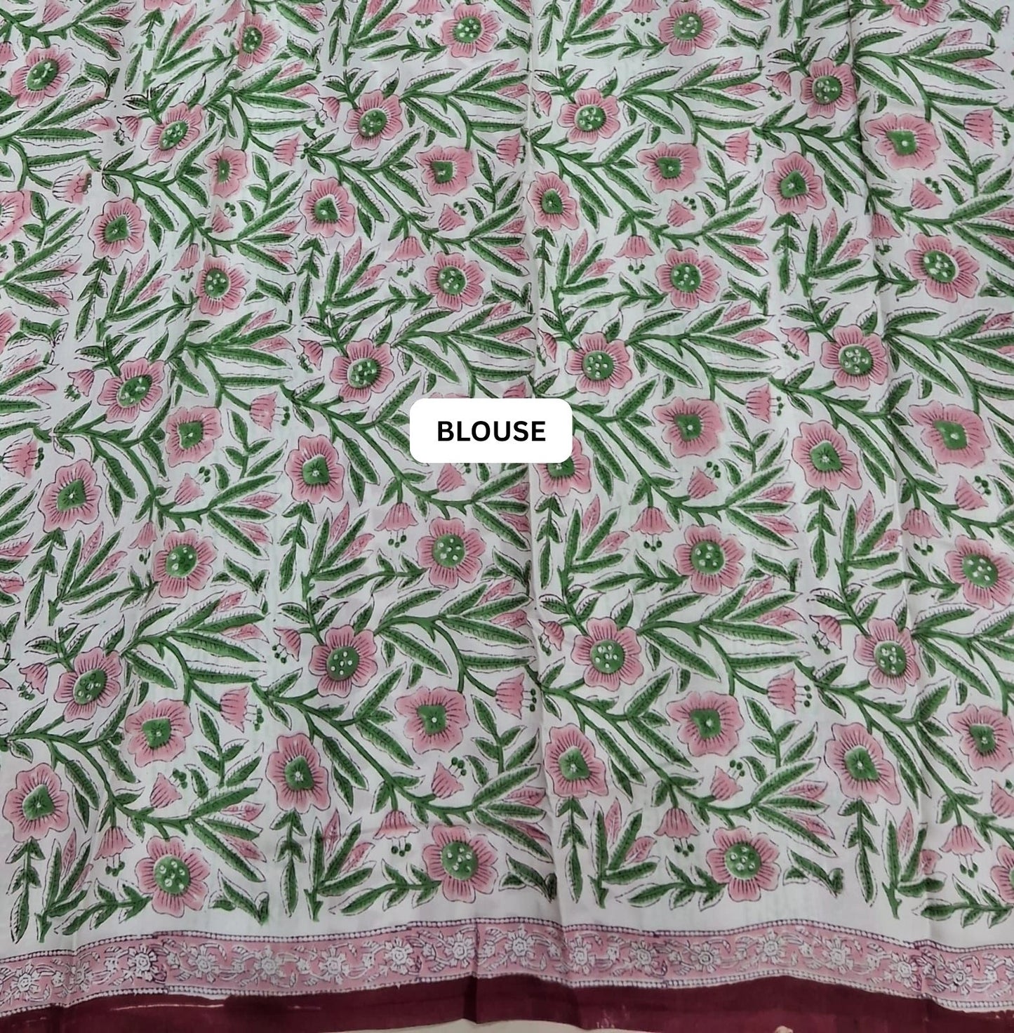 Fire Red Modal Silk Saree blouse