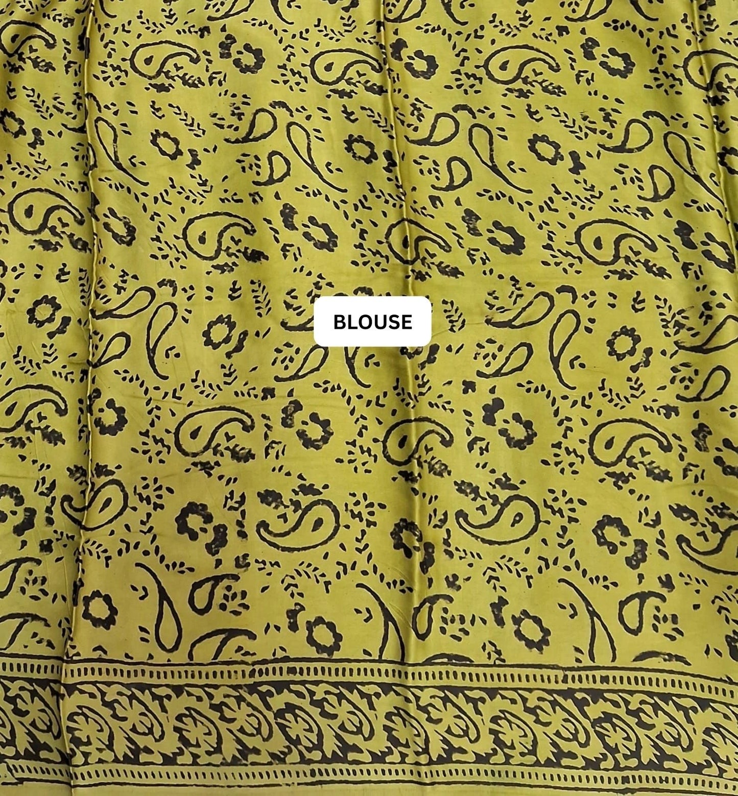 Apple Green Pure Modal Silk Saree blouse